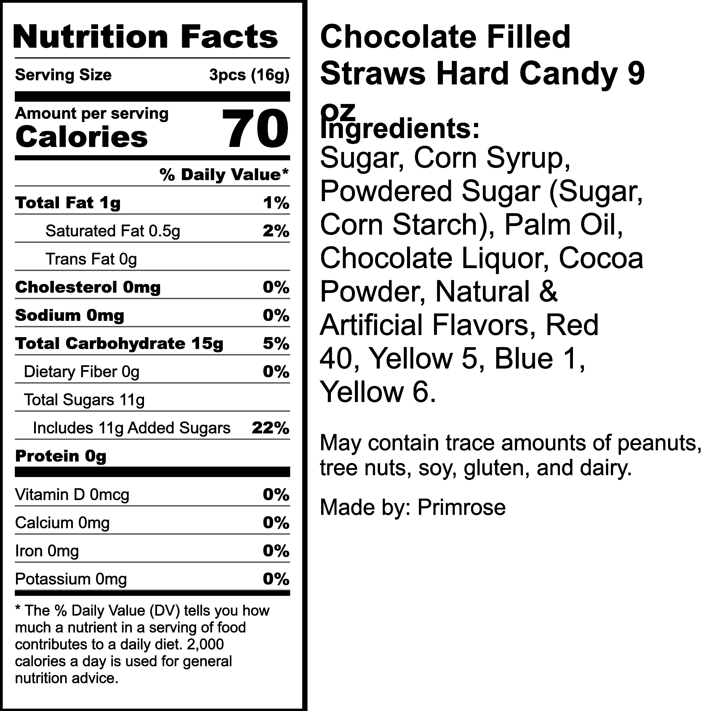 Nutrition Label