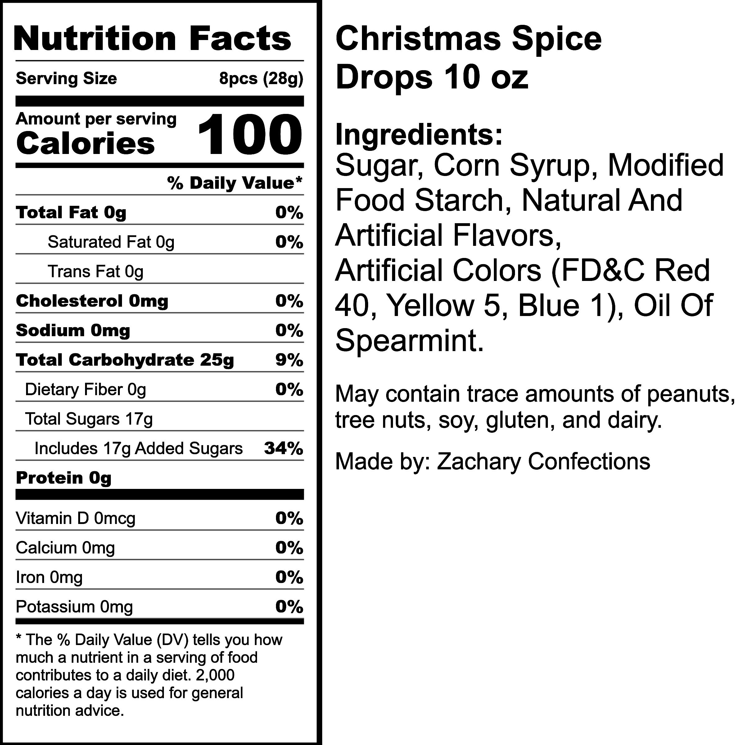 Nutrition Label