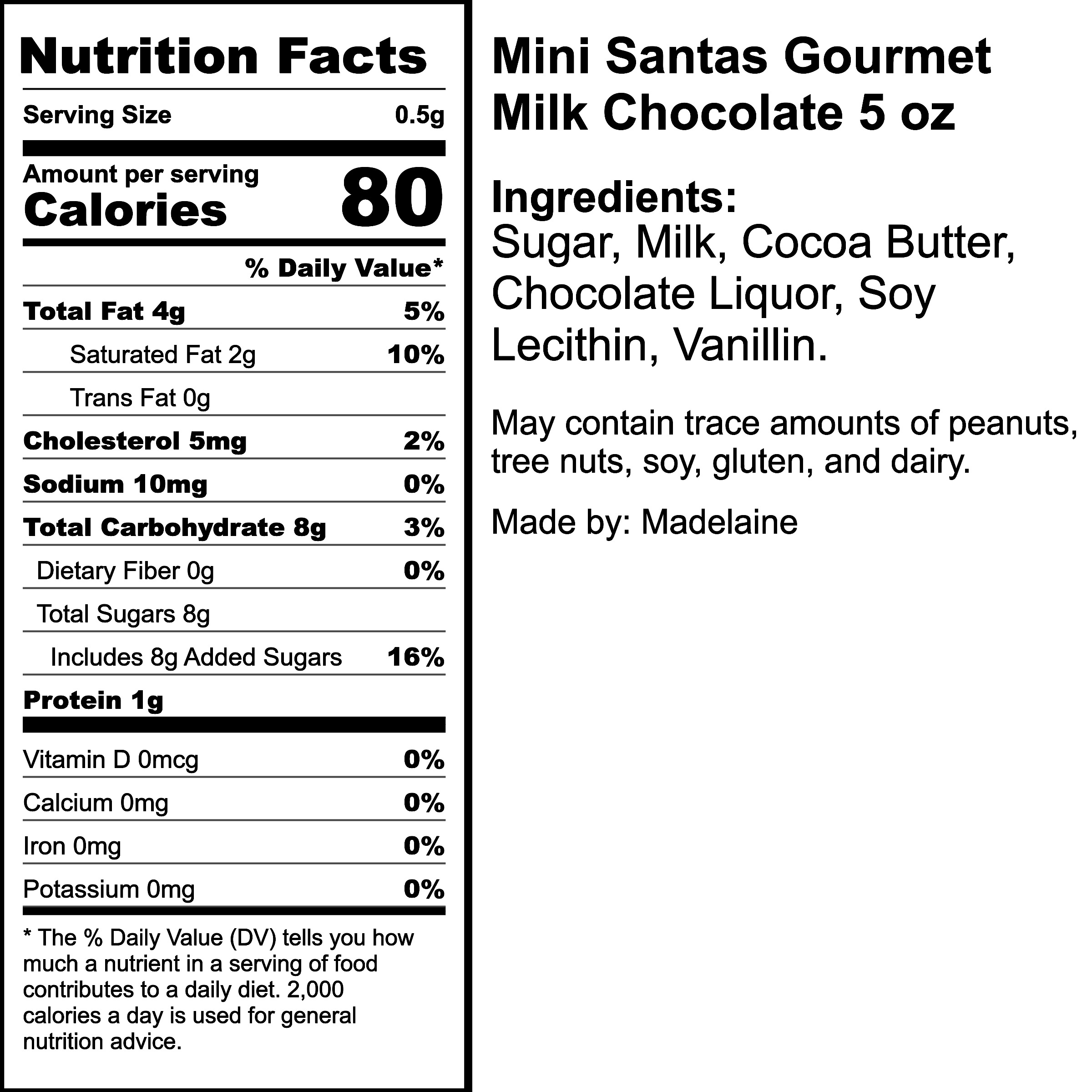 Nutrition Label