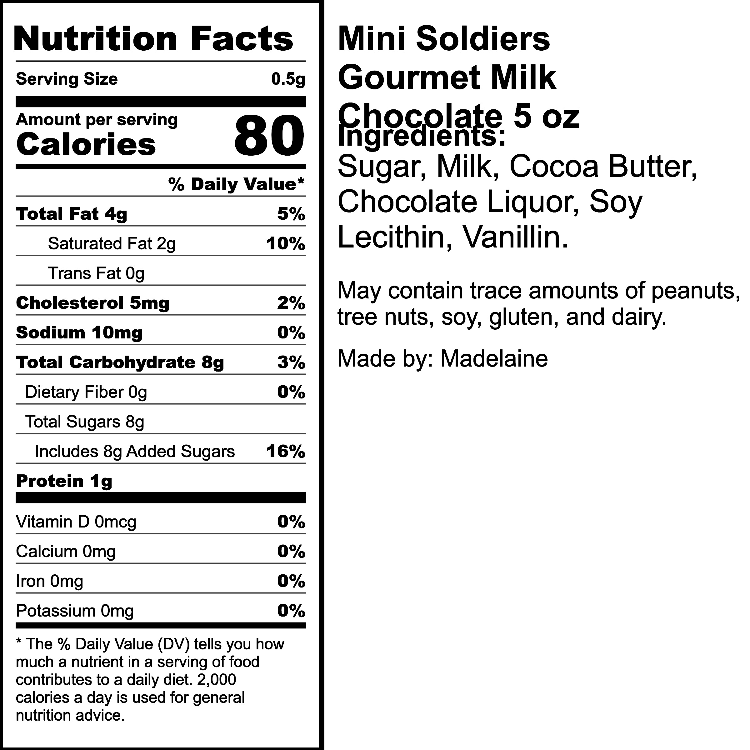 Nutrition Label