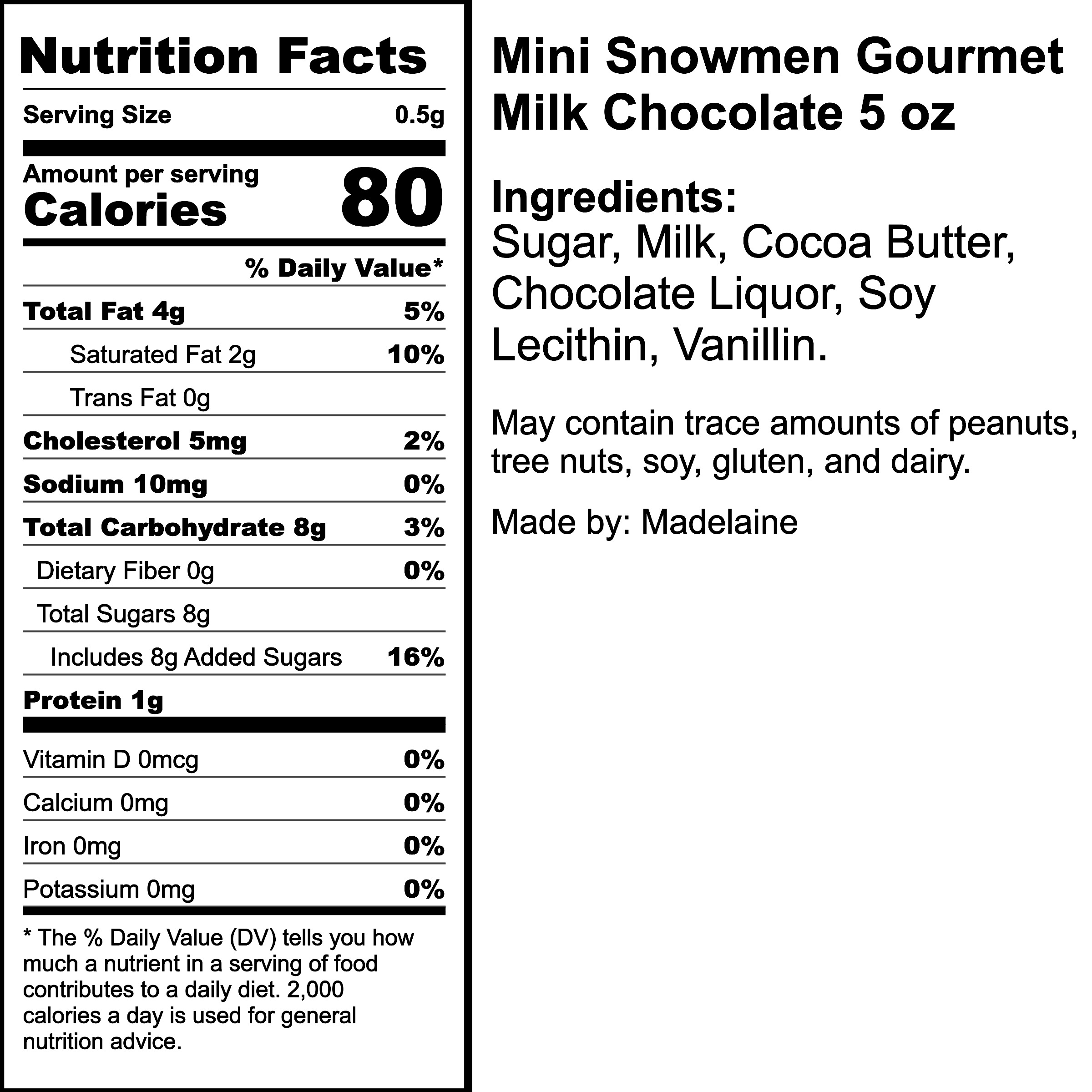 Nutrition Label
