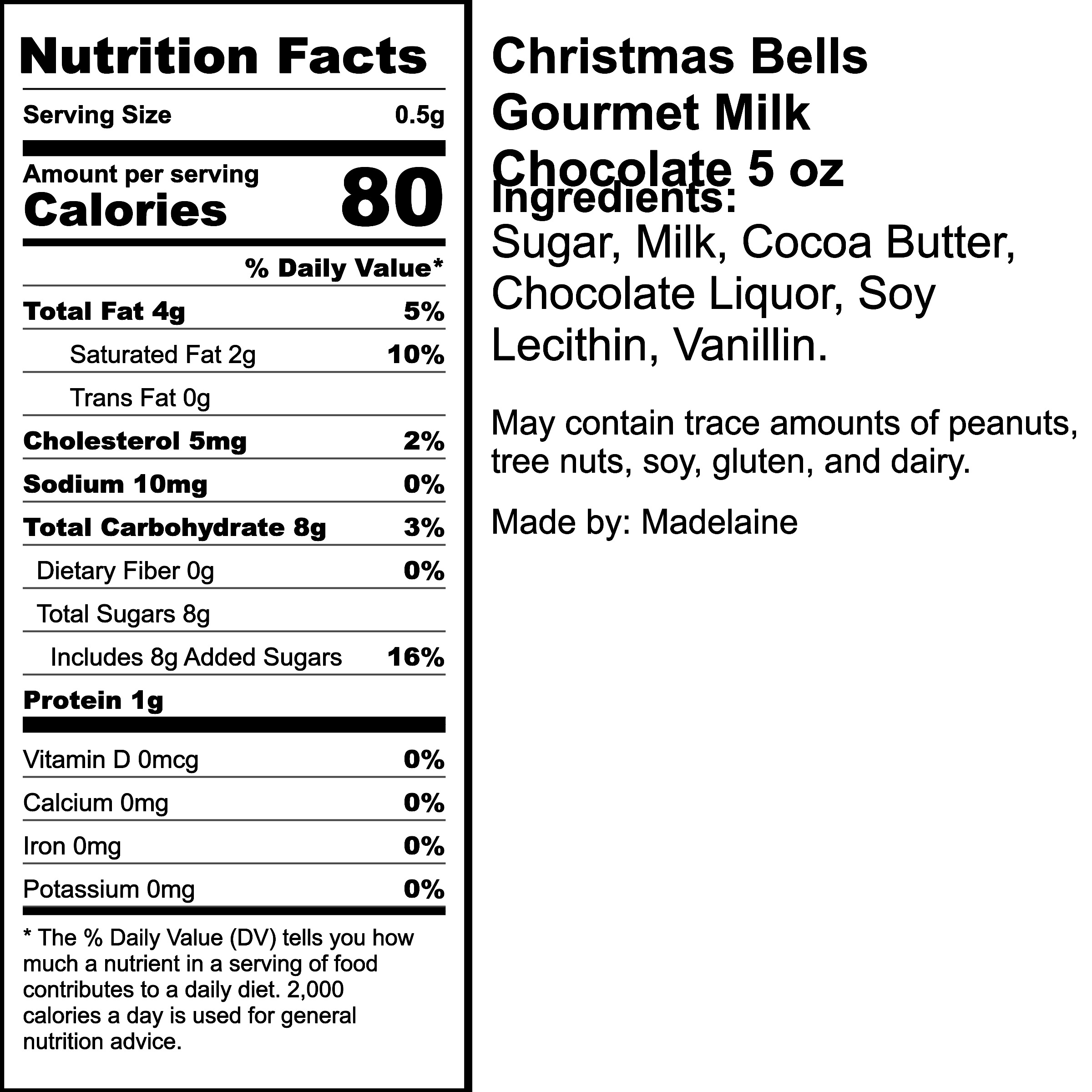 Nutrition Label