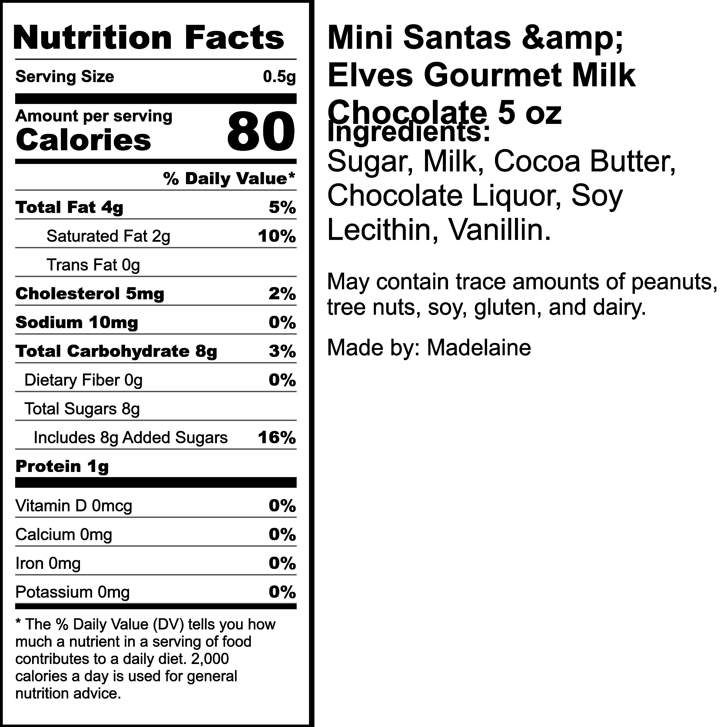Nutrition Label