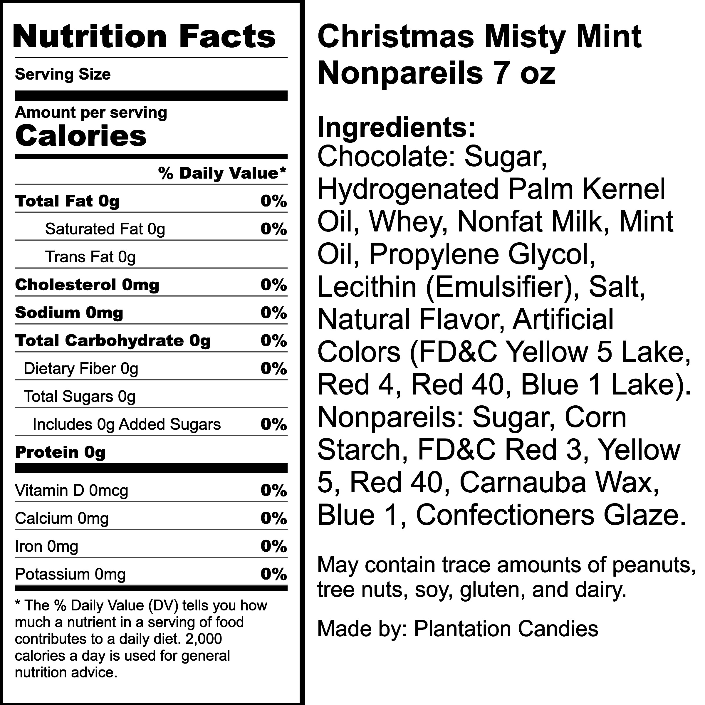 Nutrition Label