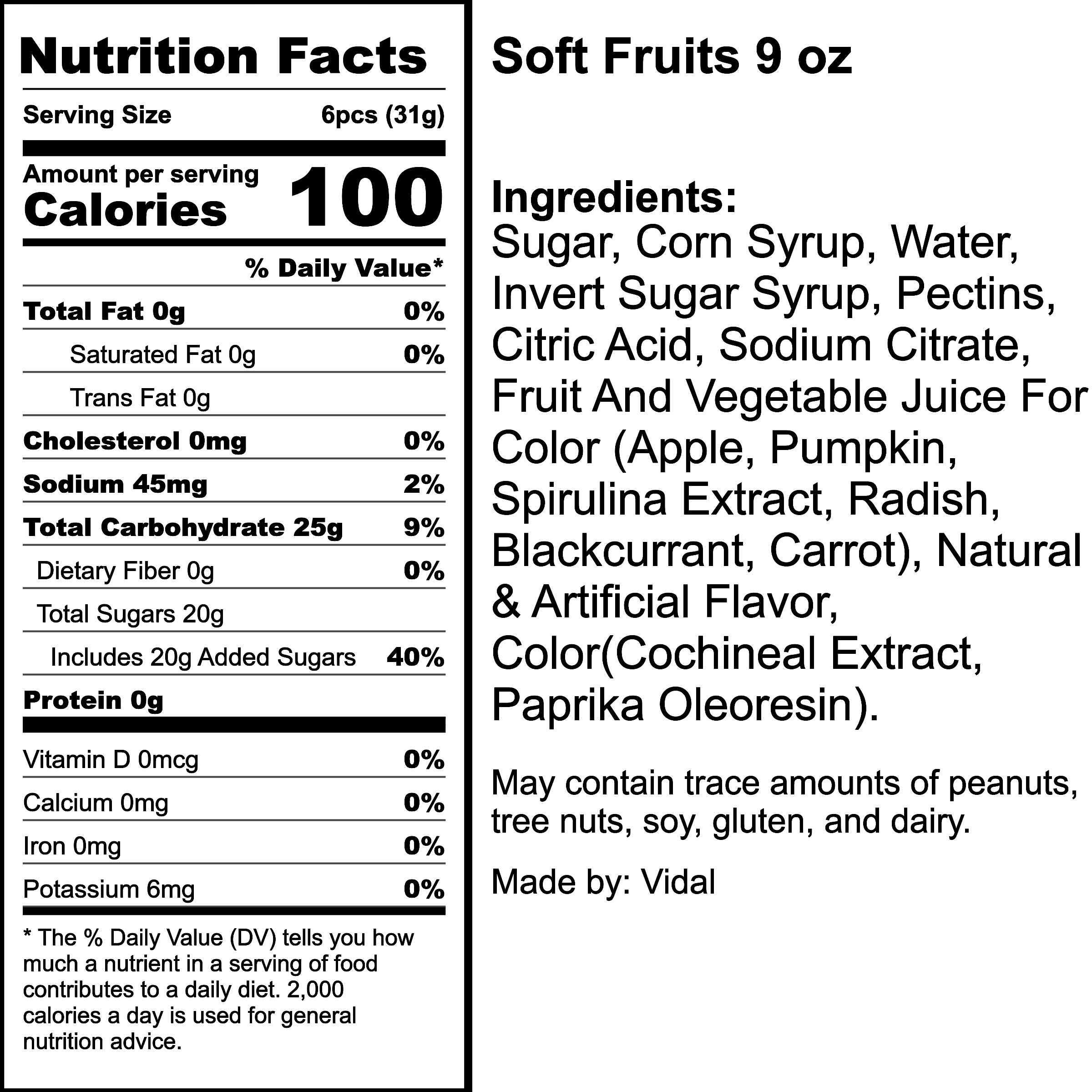 Nutrition Label