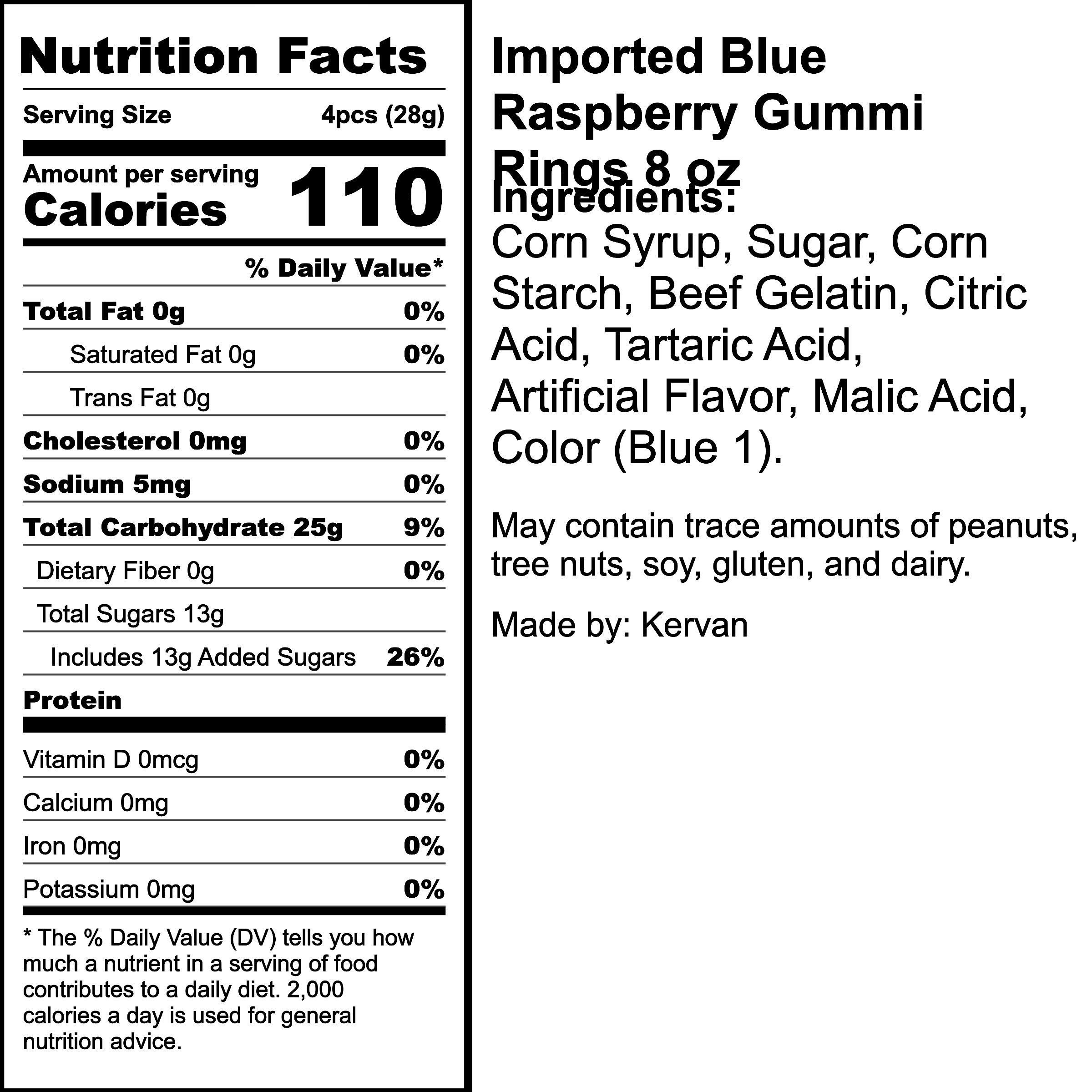 Nutrition Label
