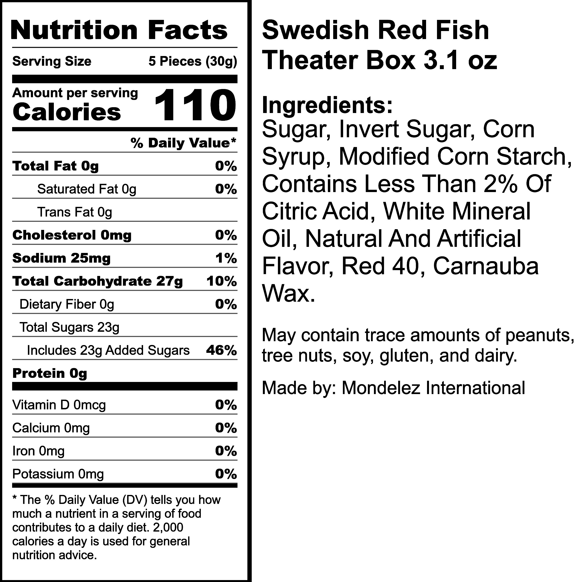 Nutrition Label