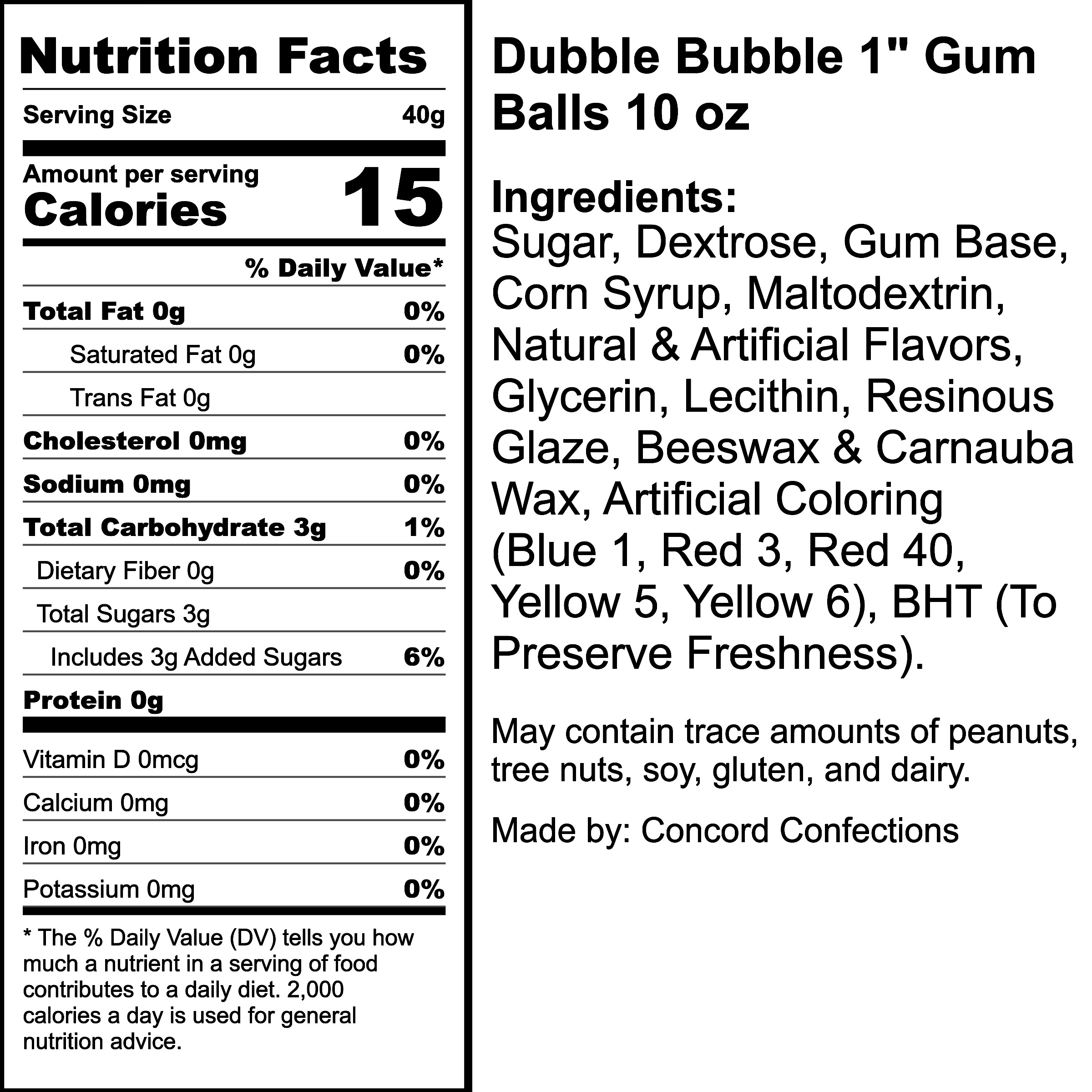 Nutrition Label