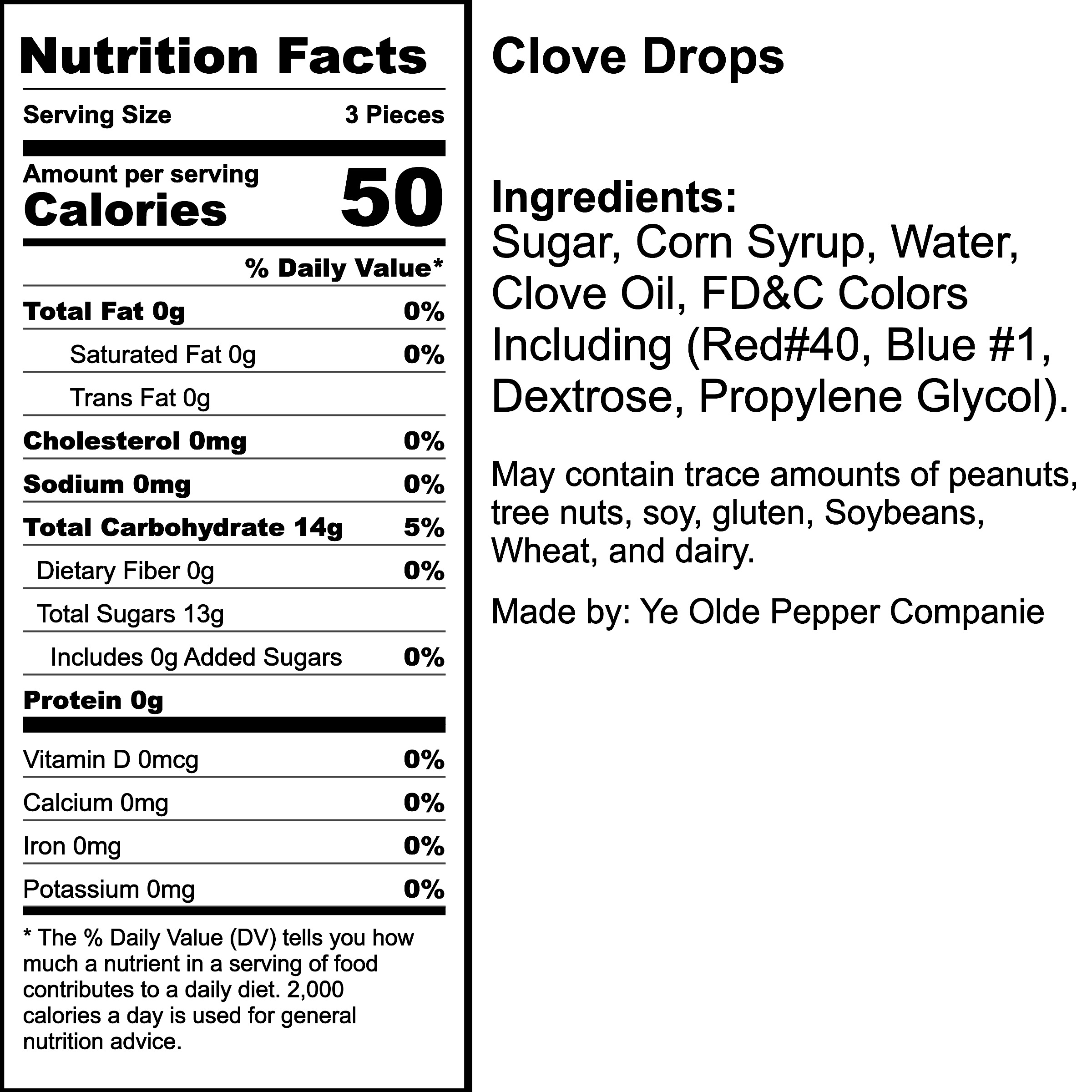 Nutrition Label