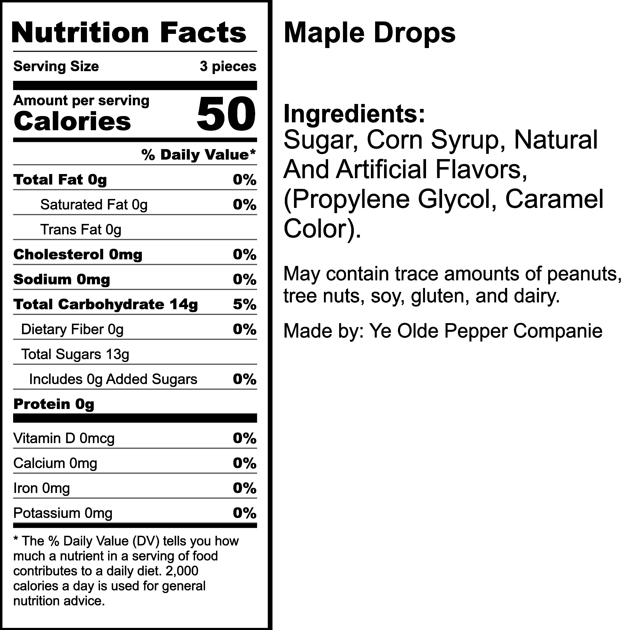 Nutrition Label