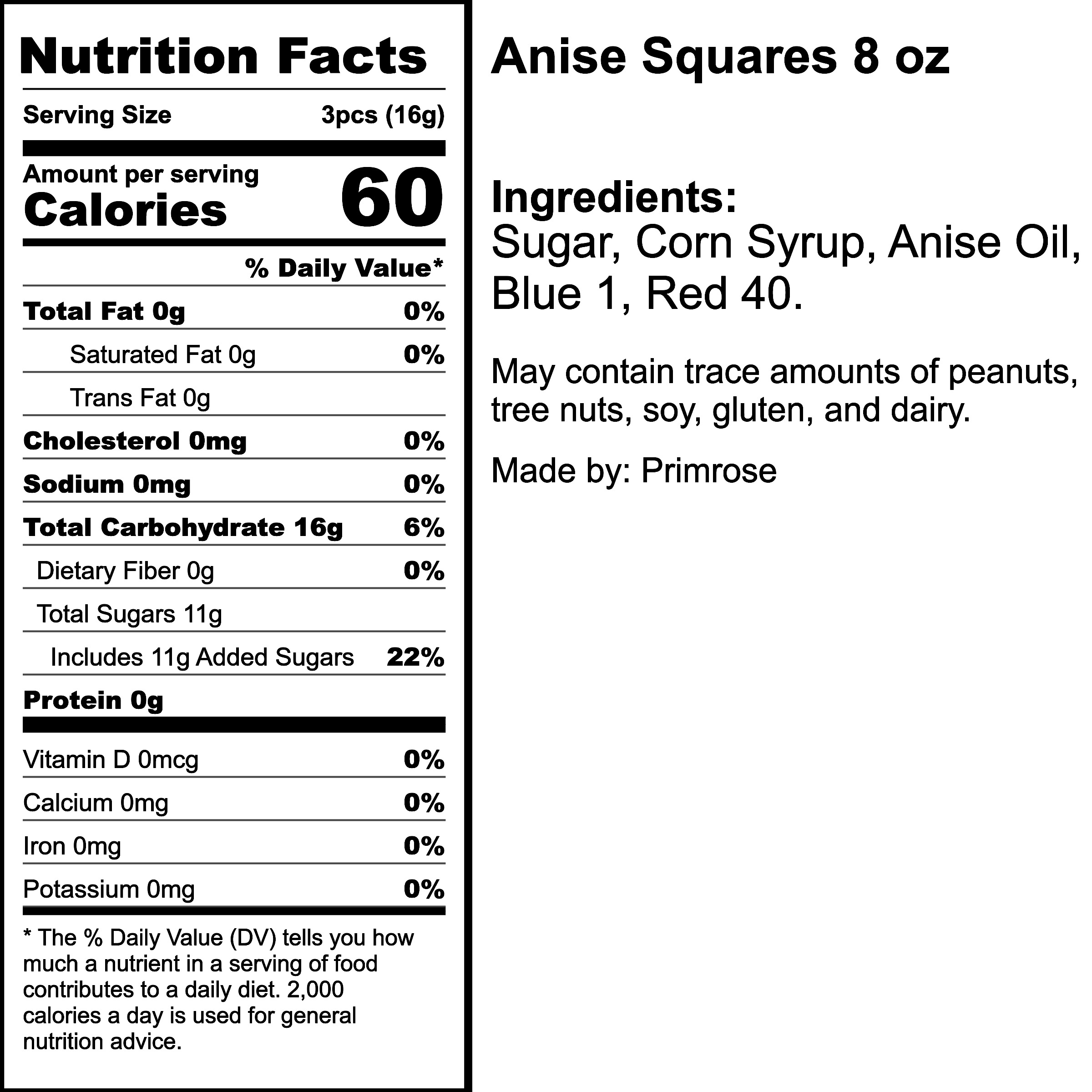 Nutrition Label