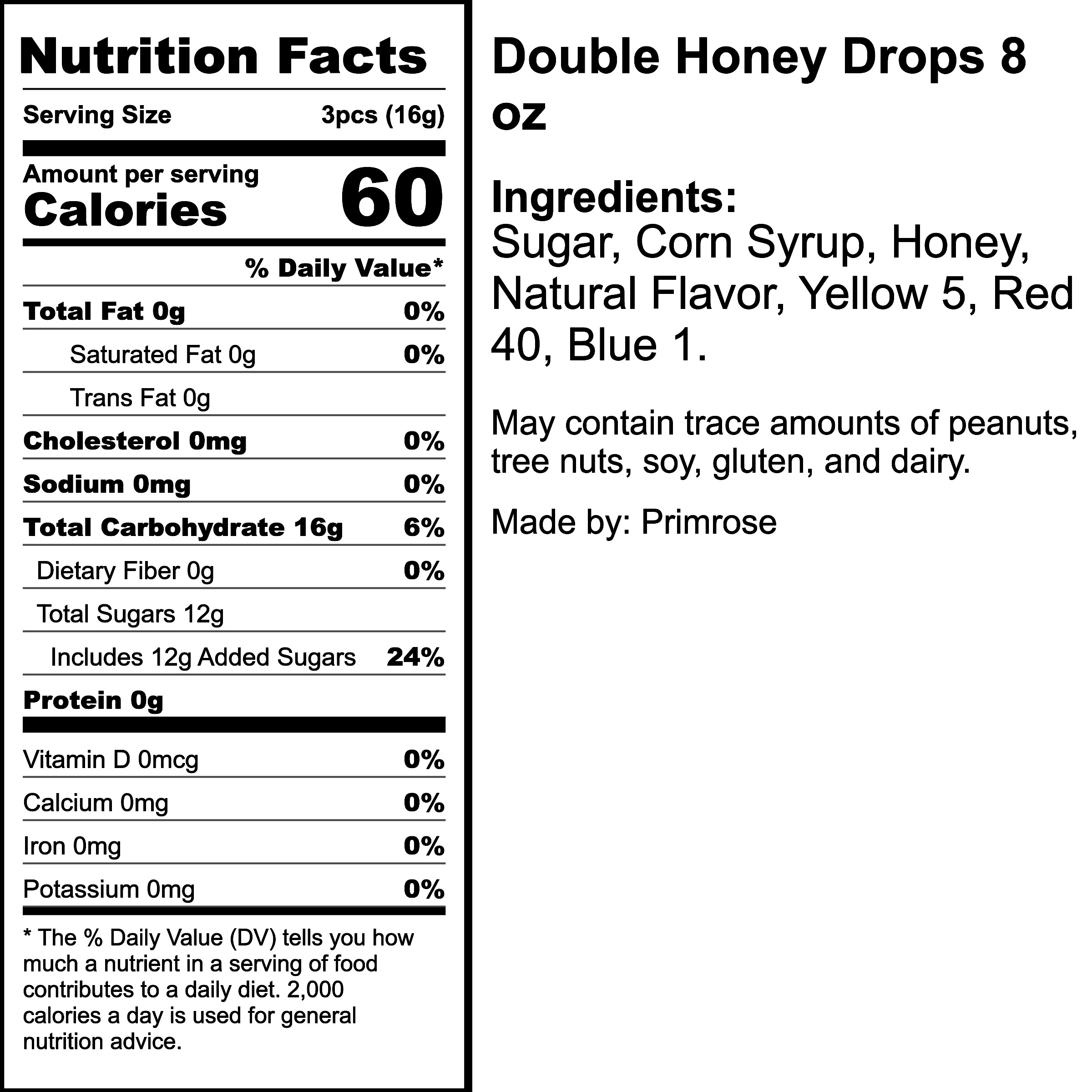 Nutrition Label