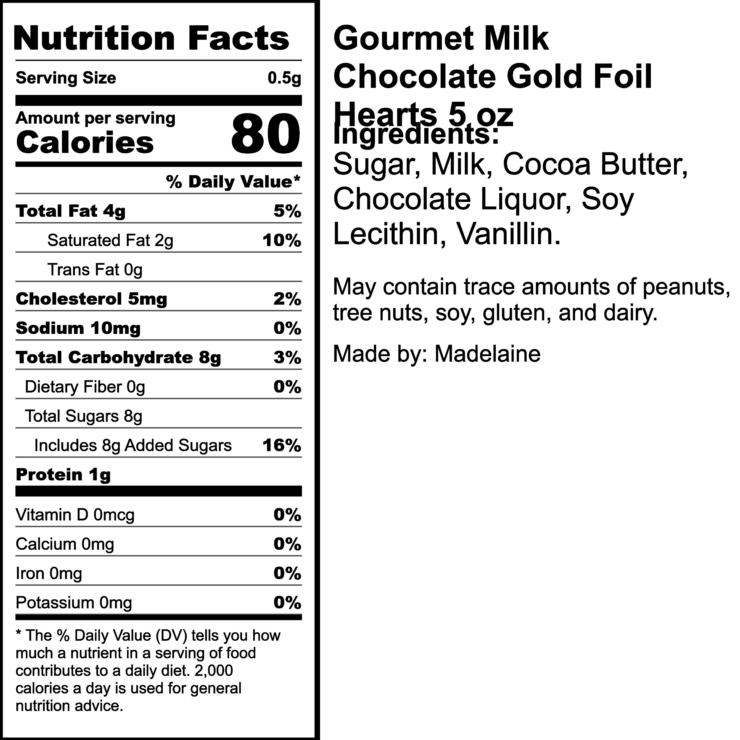 Nutrition Label