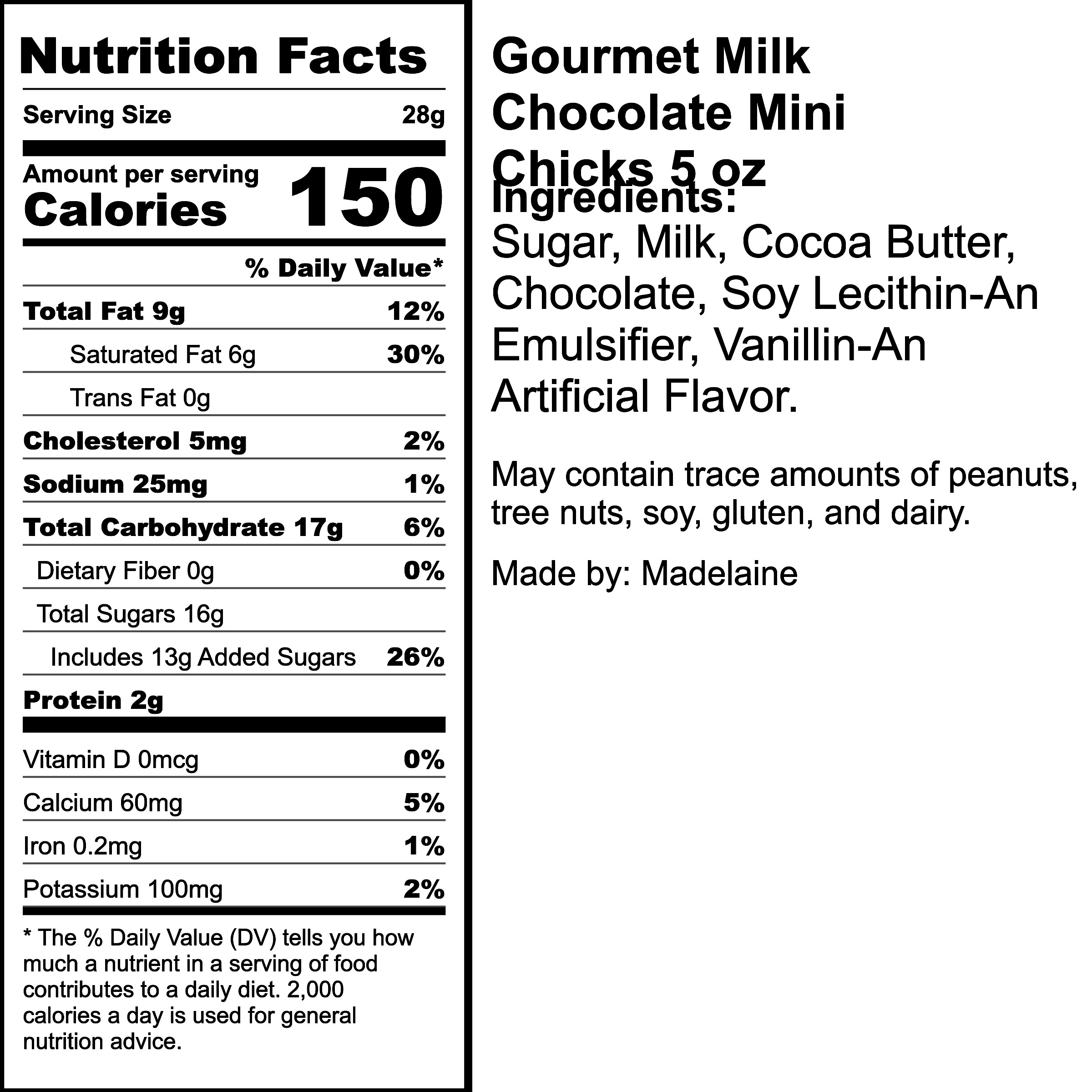 Nutrition Label