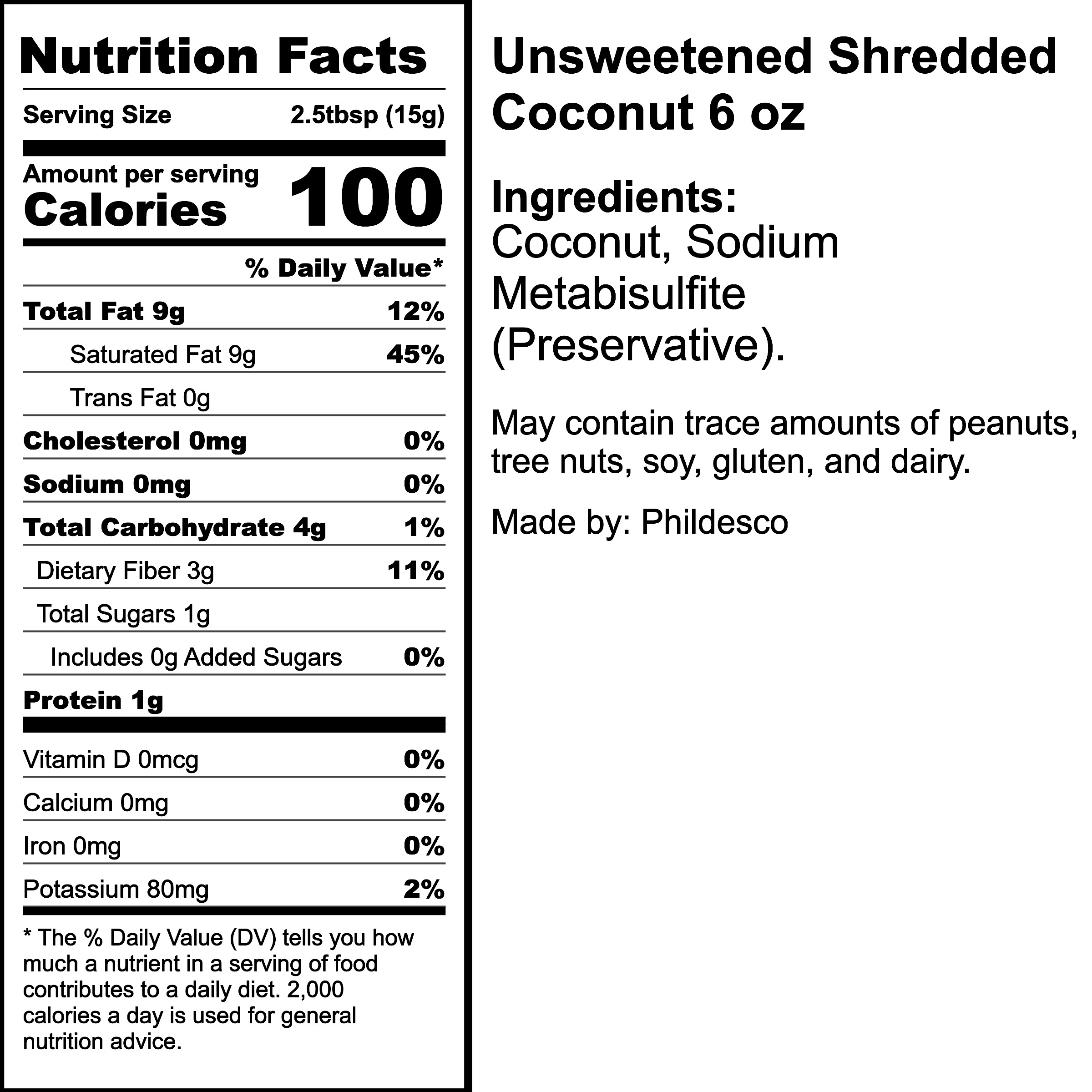 Nutrition Label