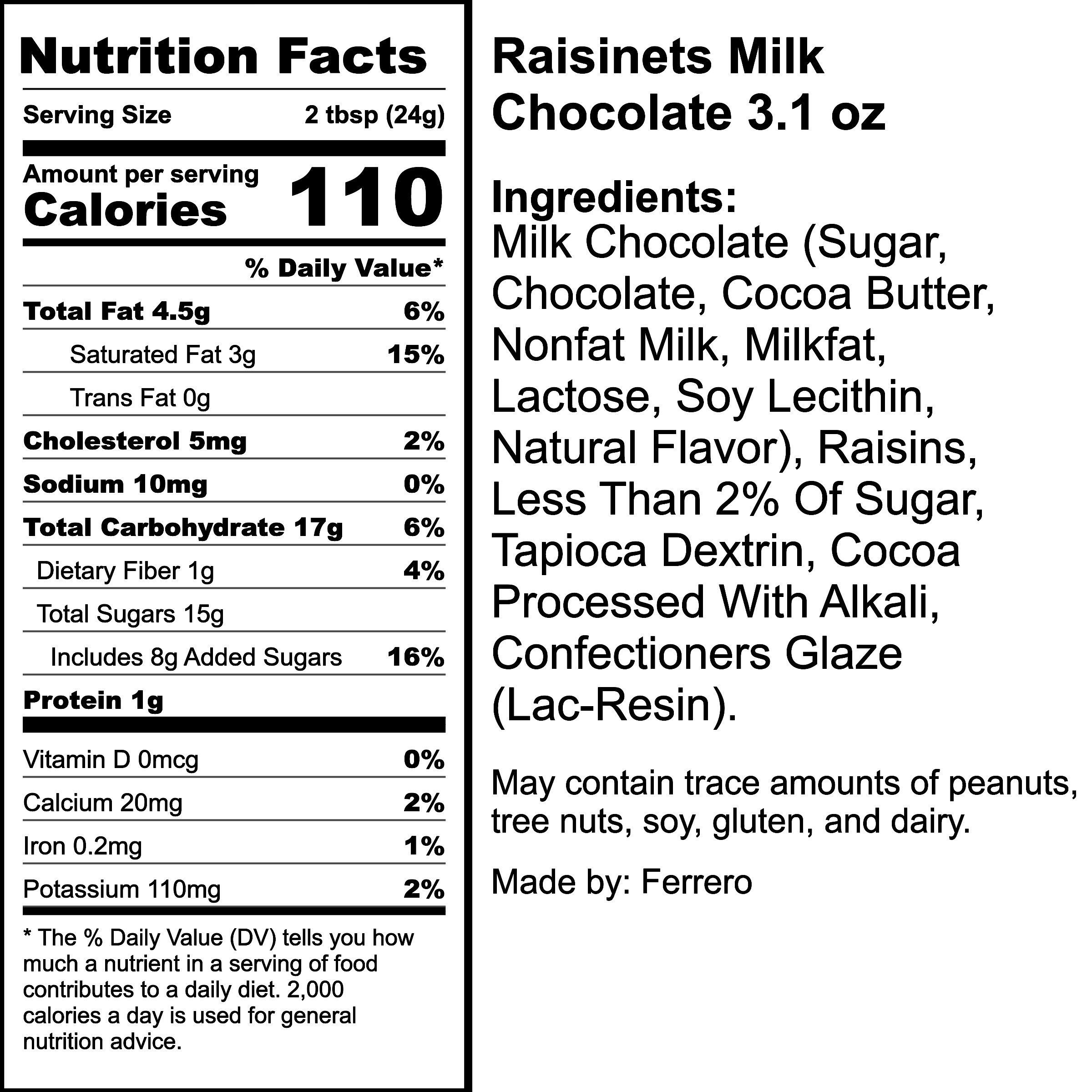 Nutrition Label