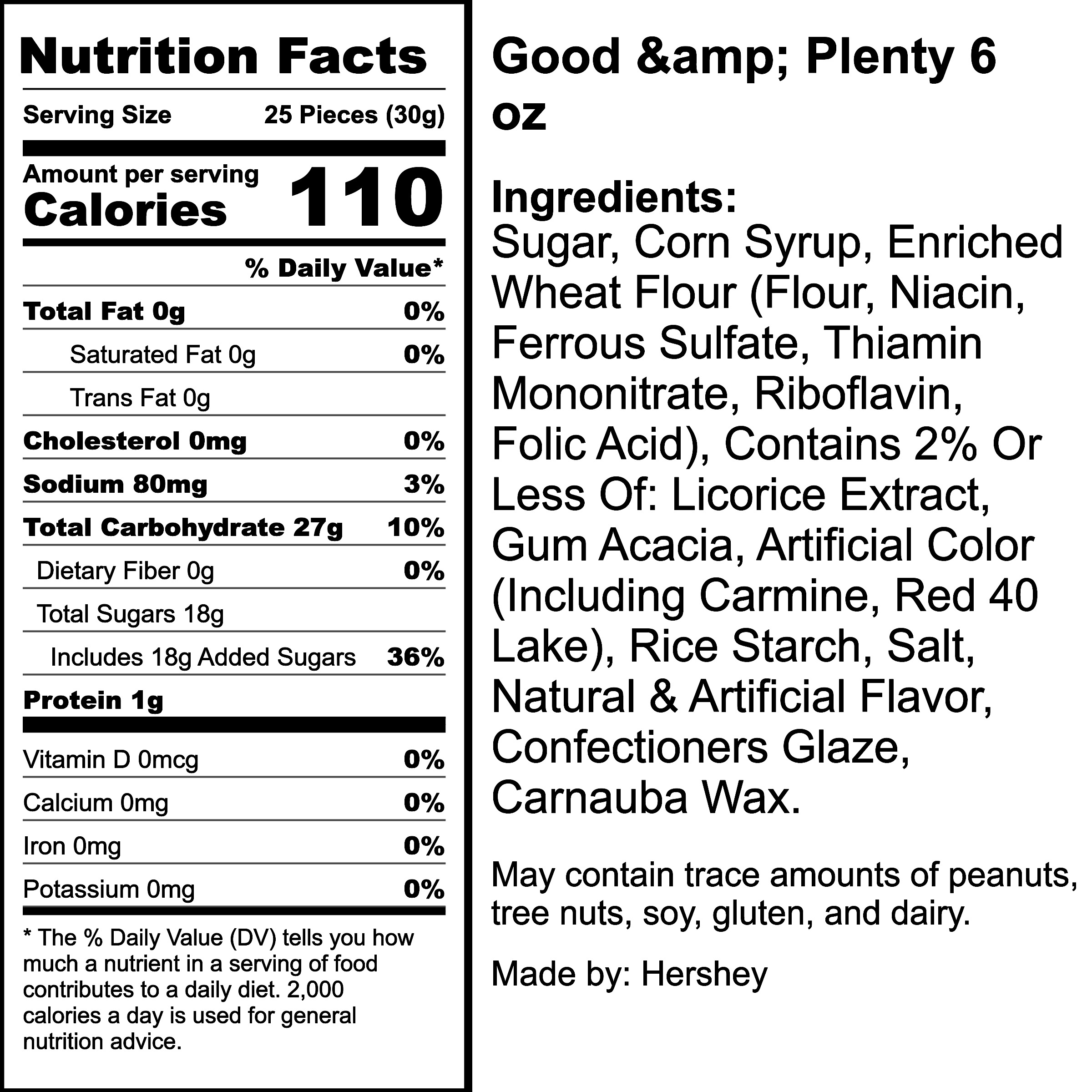 Nutrition Label