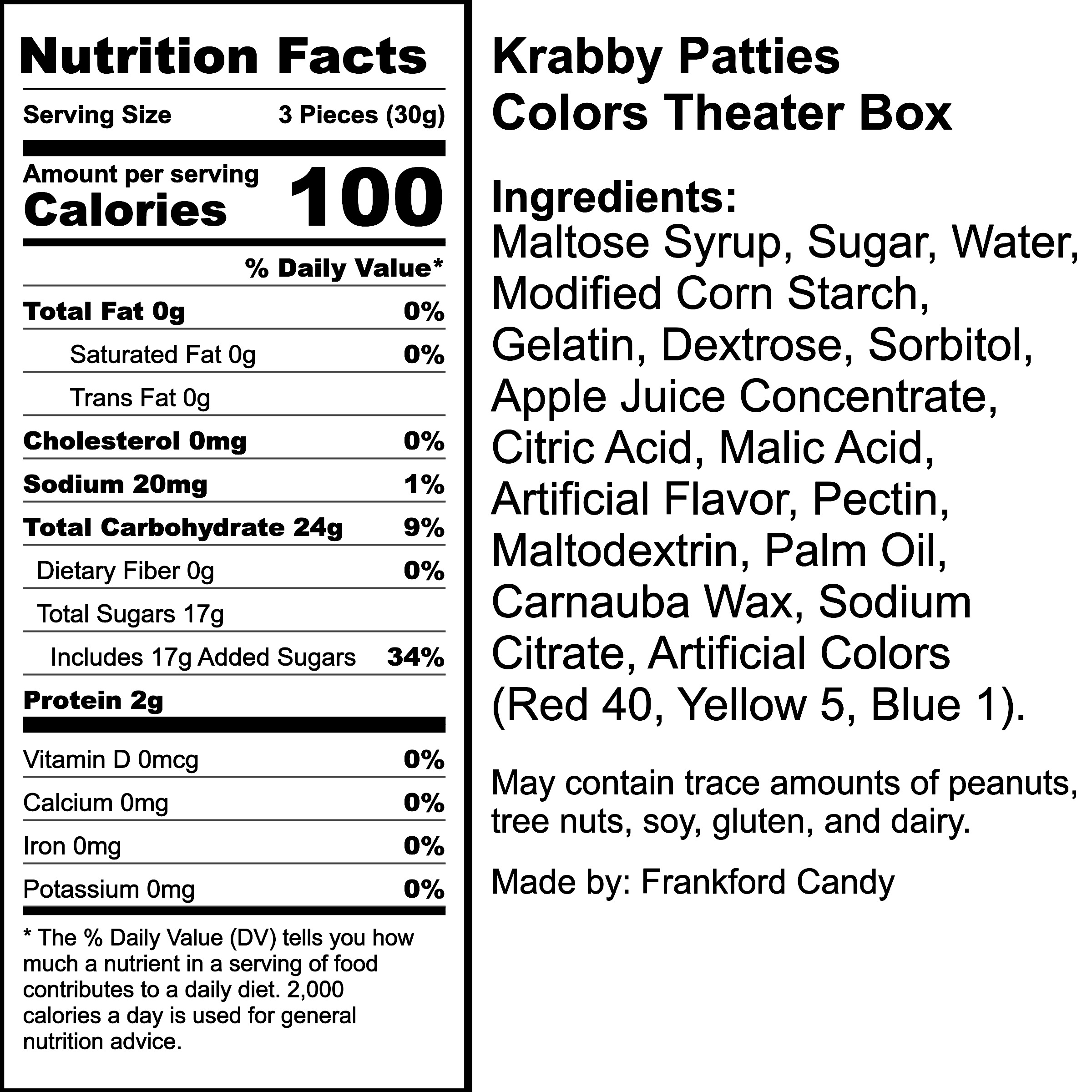 Nutrition Label