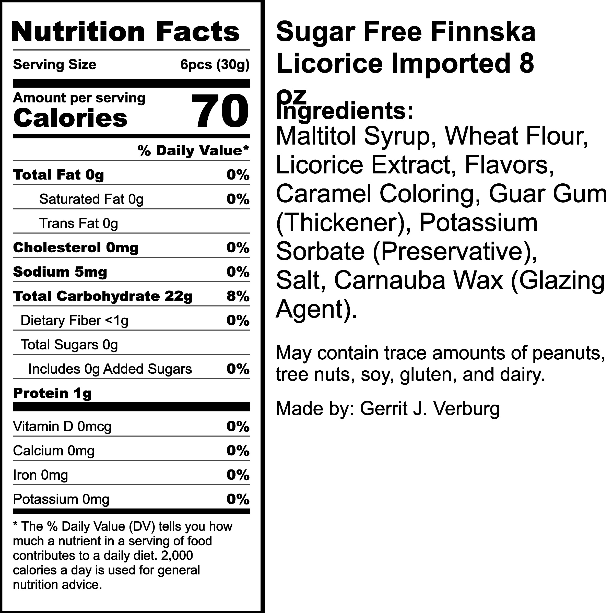 Nutrition Label