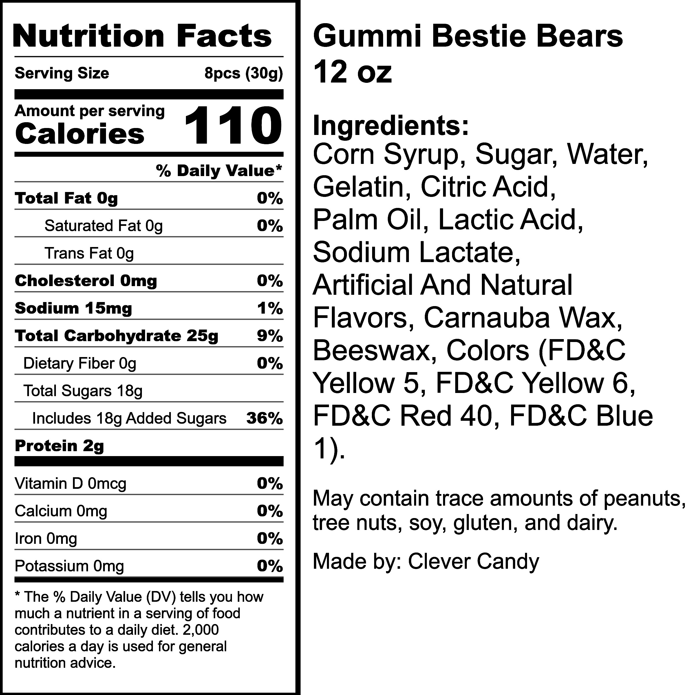 Nutrition Label