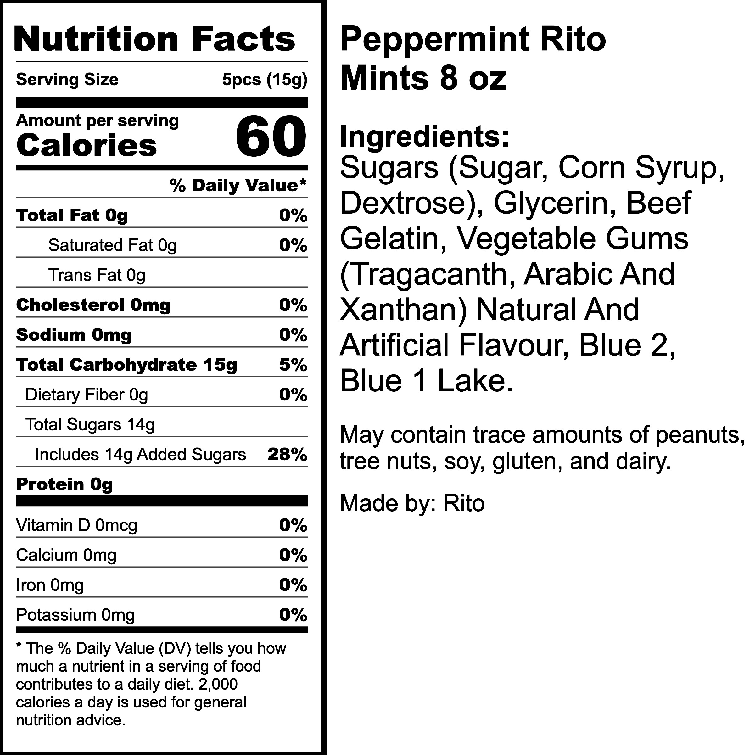 Nutrition Label
