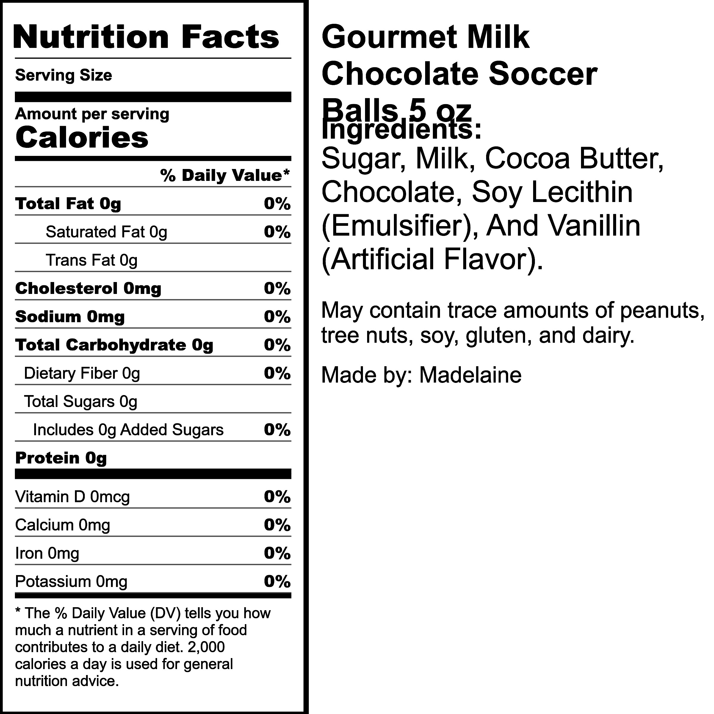 Nutrition Label