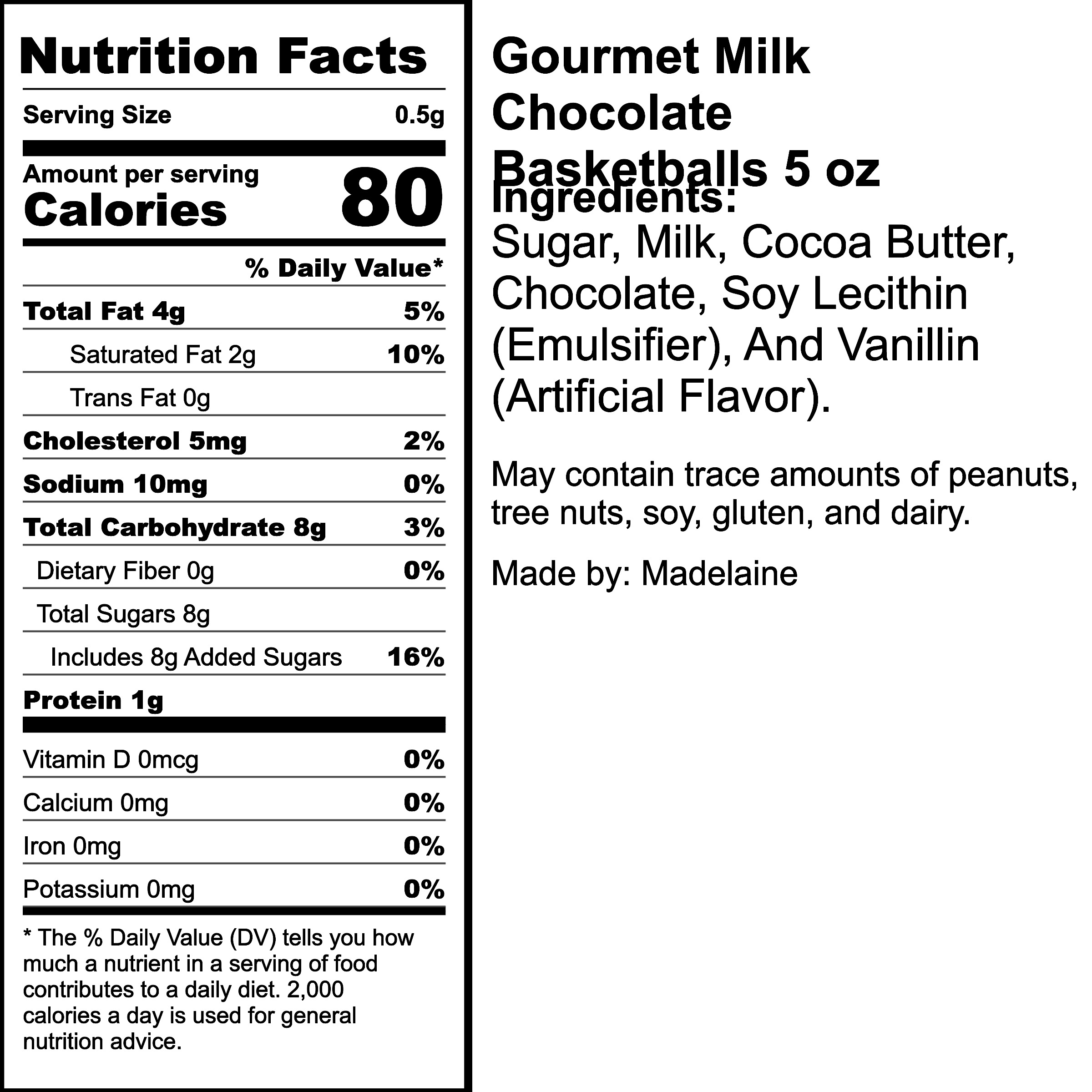 Nutrition Label