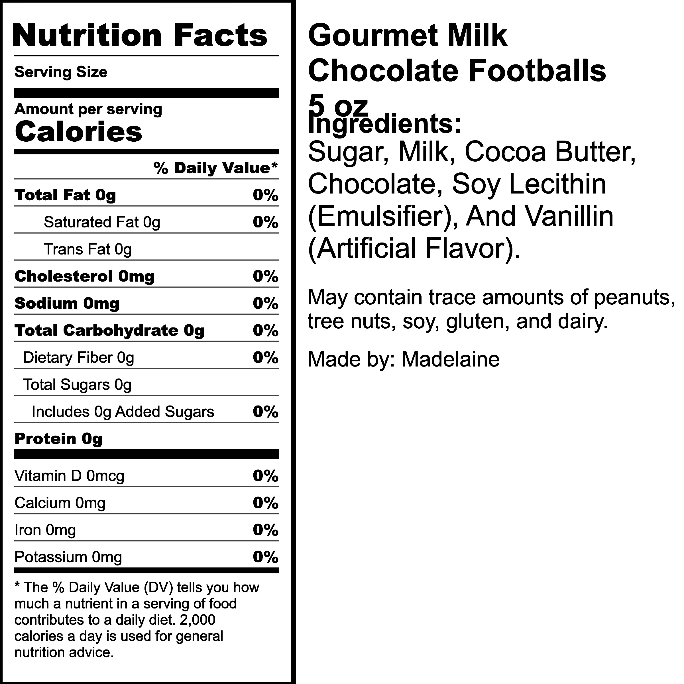 Nutrition Label