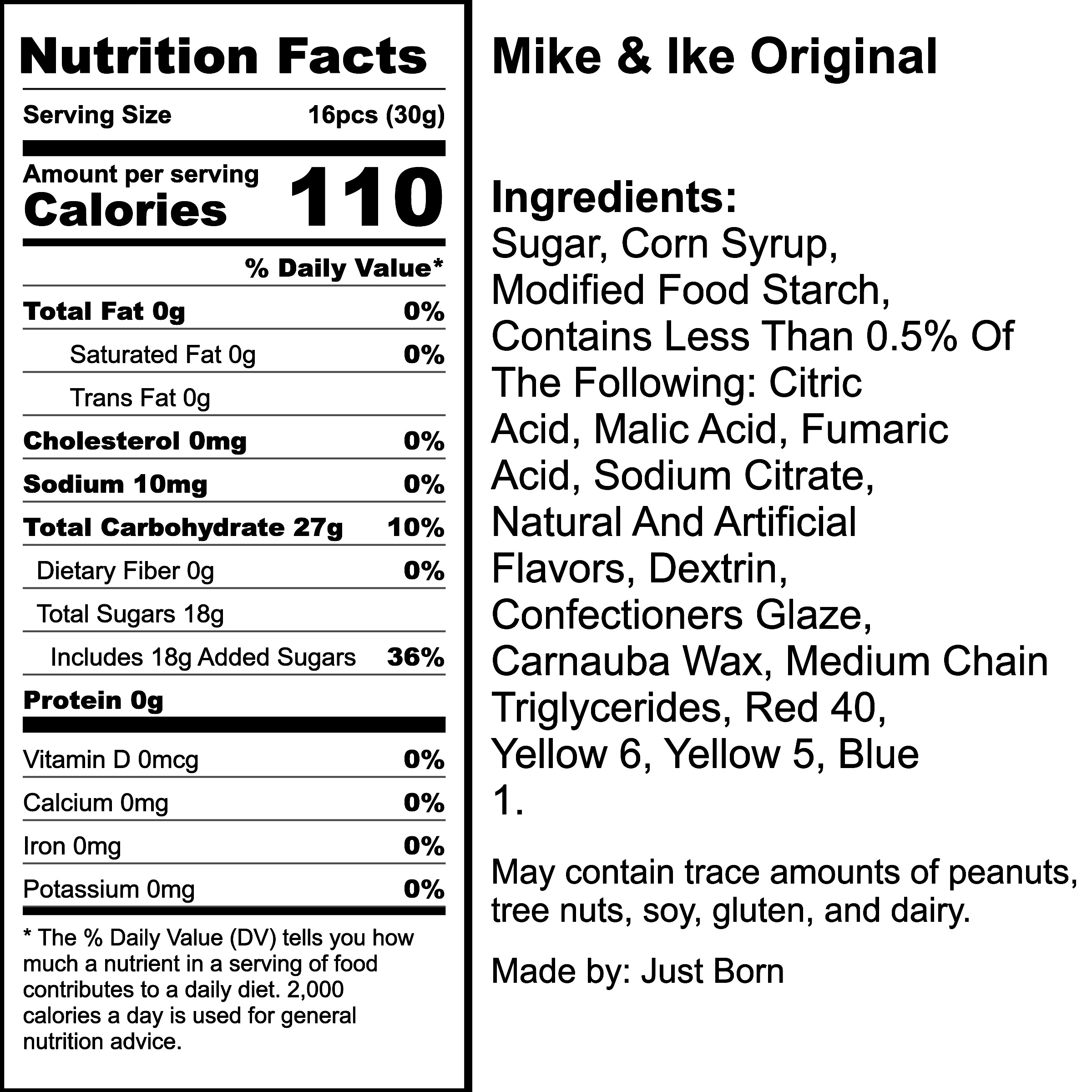 Nutrition Label