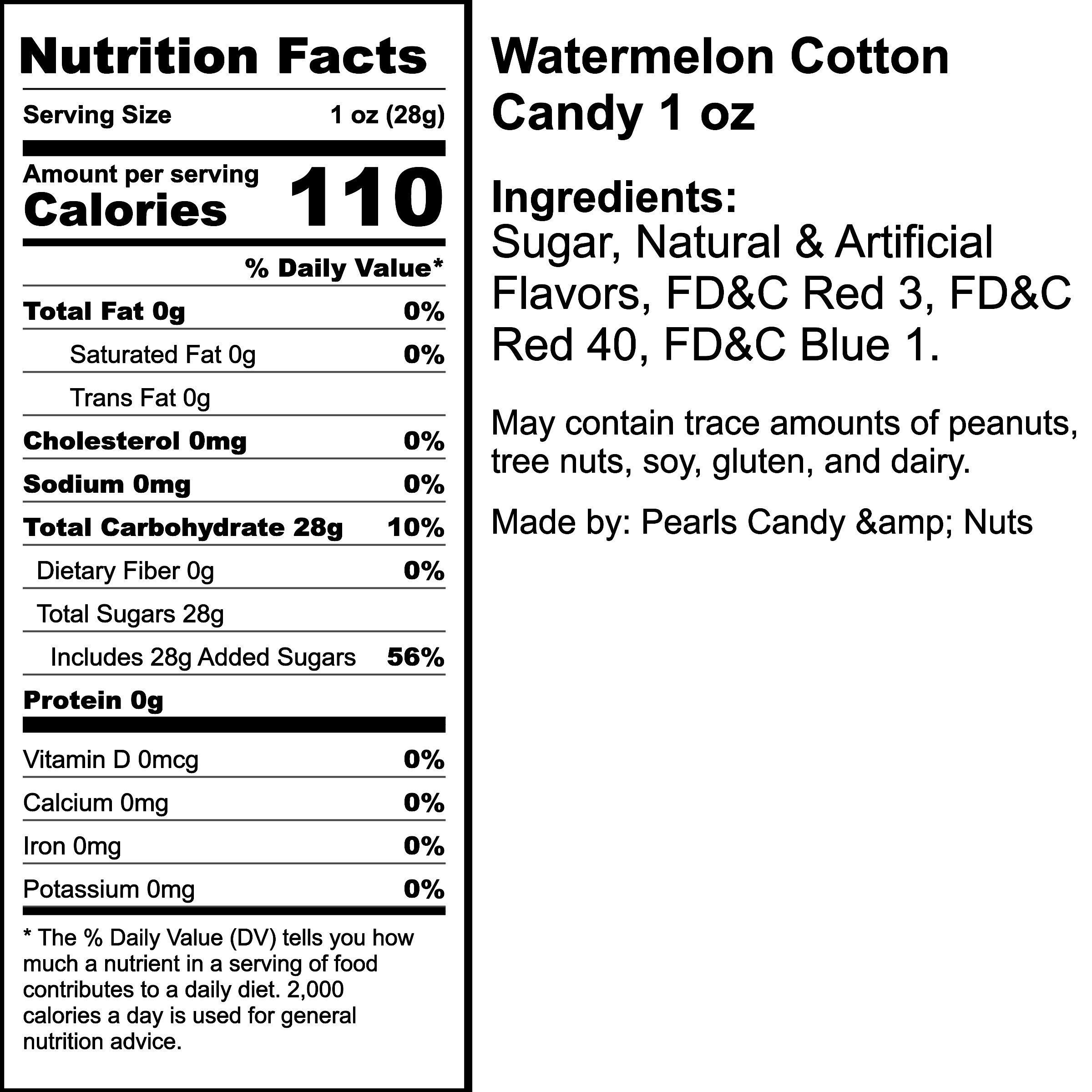 Nutrition Label