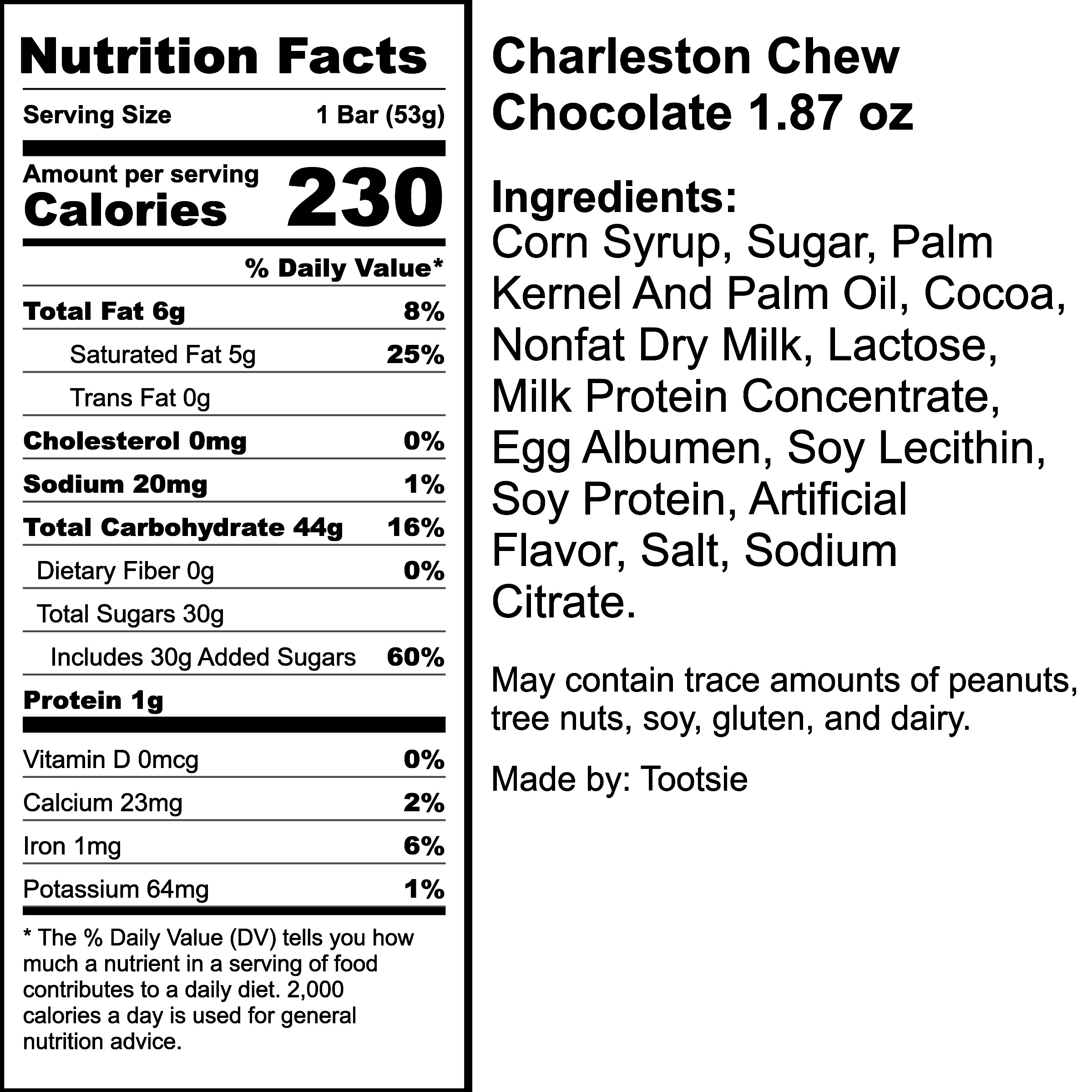 Nutrition Label