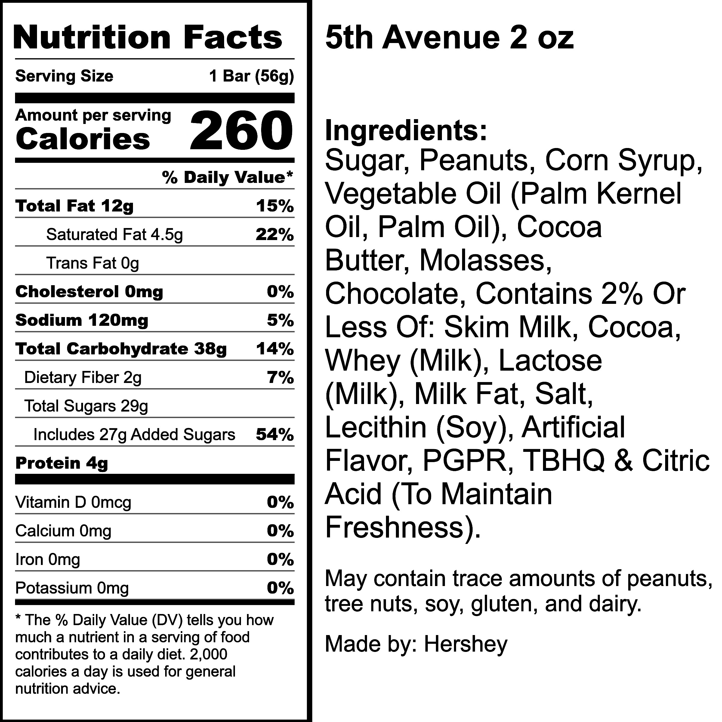 Nutrition Label