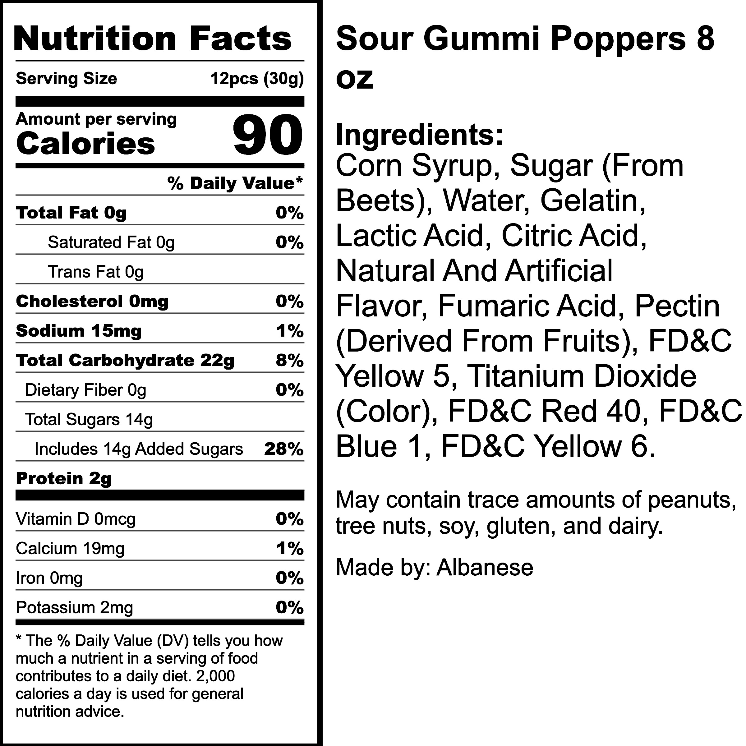 Nutrition Label
