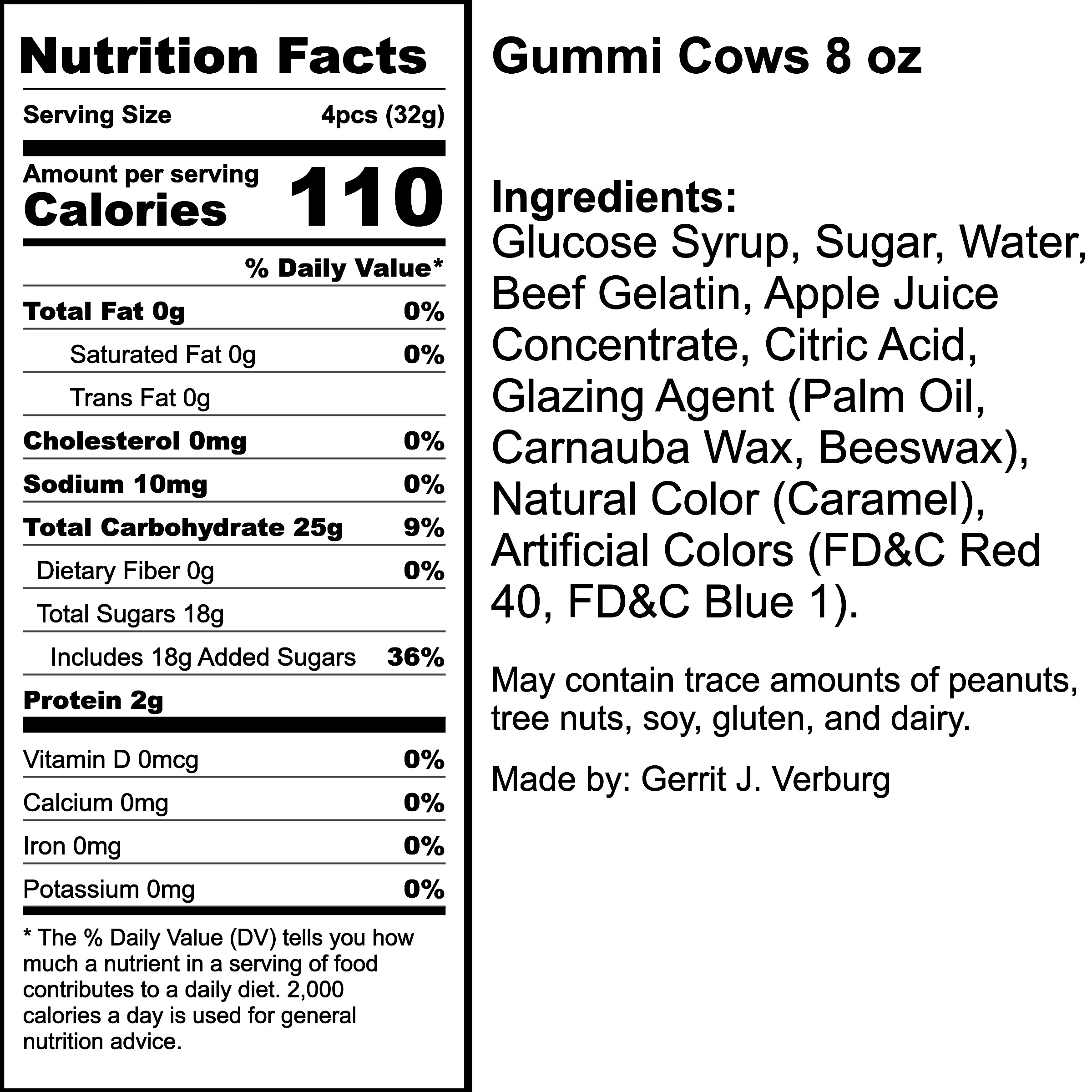 Nutrition Label