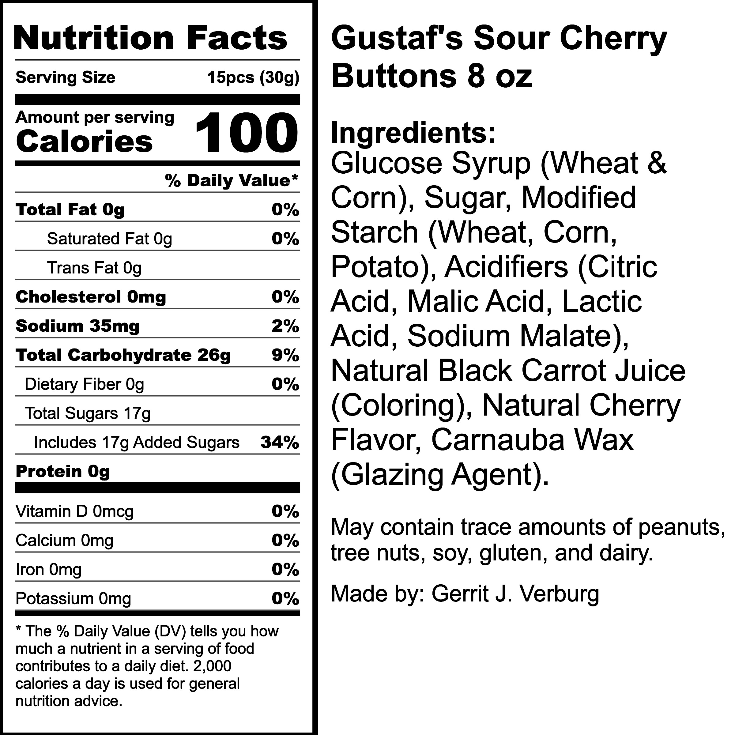 Nutrition Label