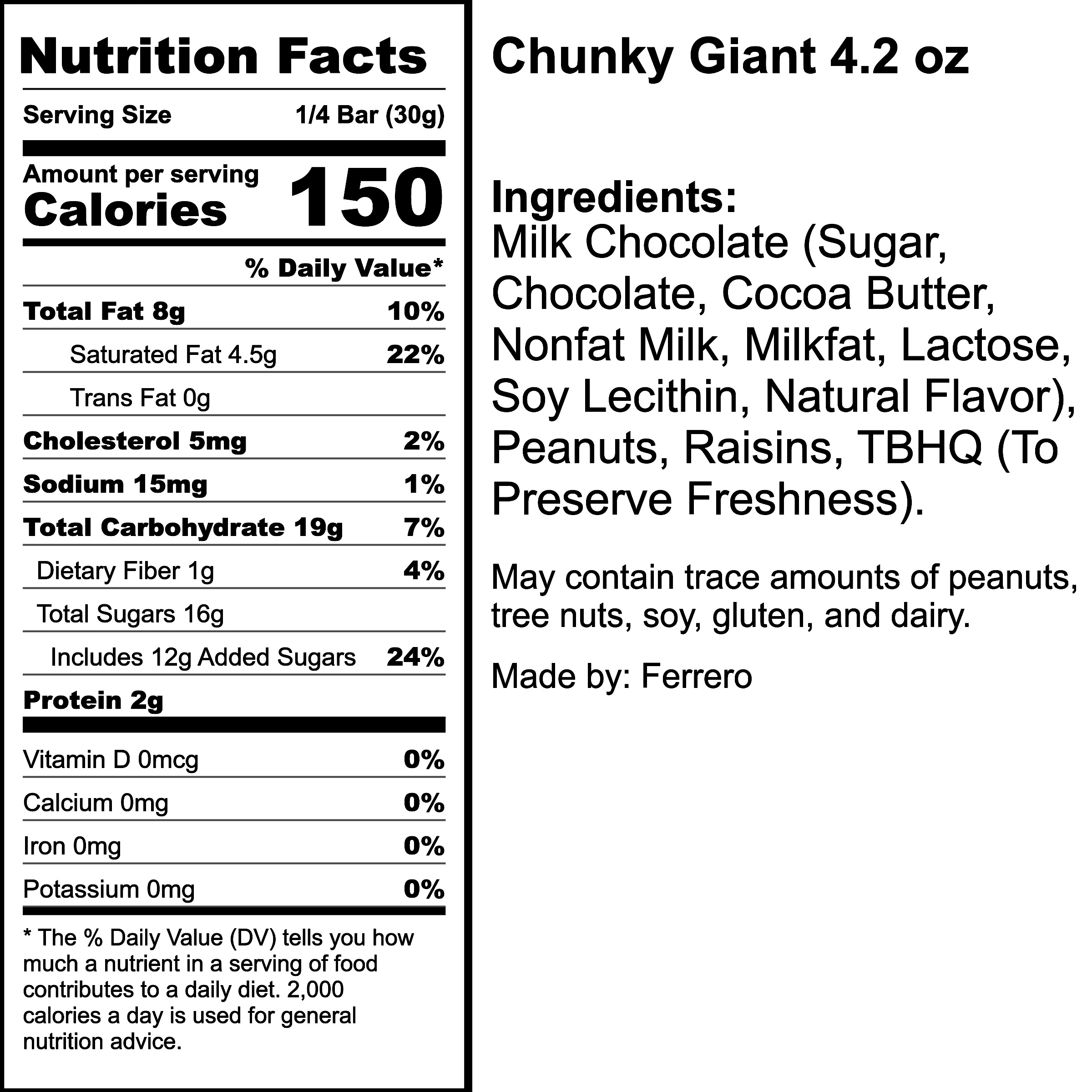 Nutrition Label
