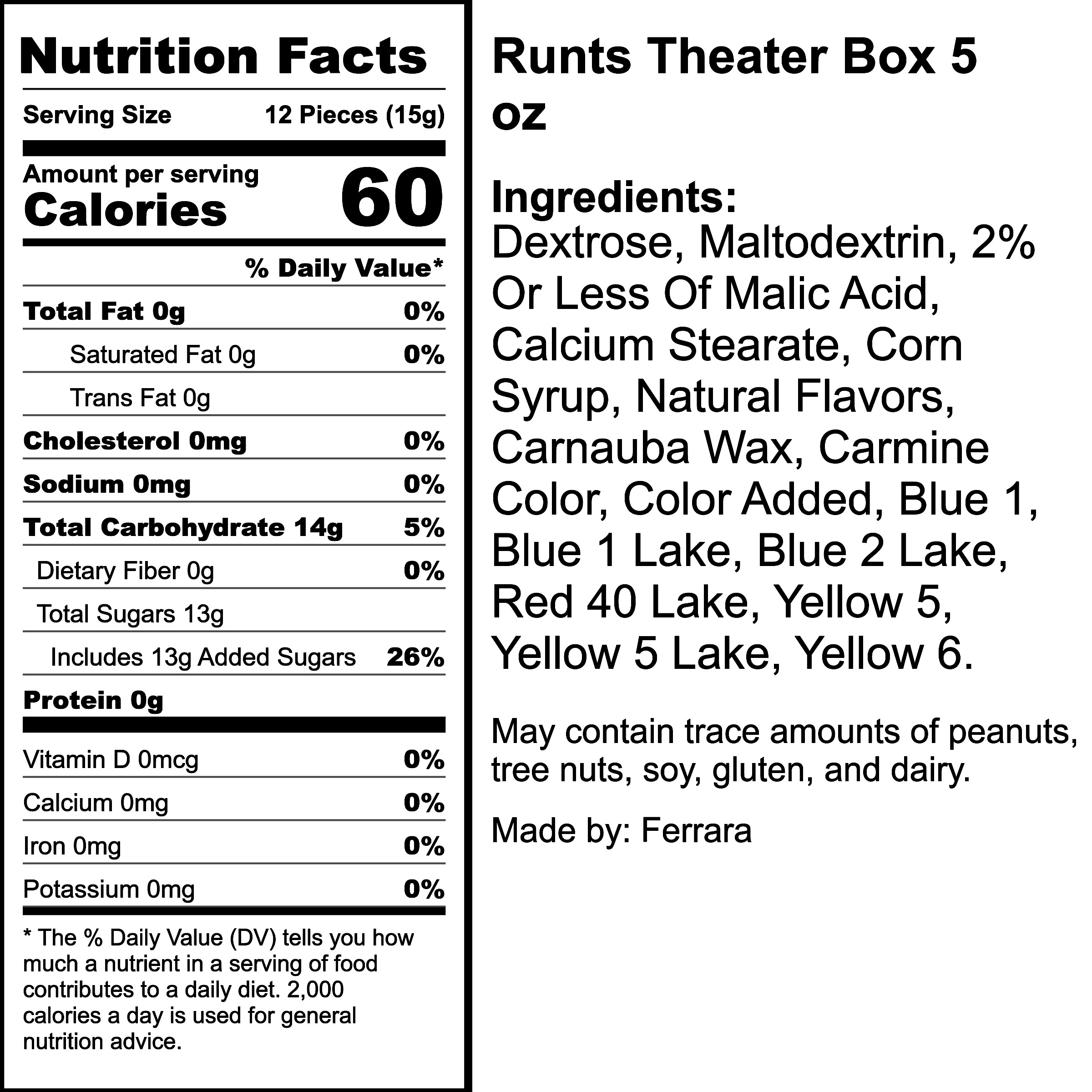 Nutrition Label