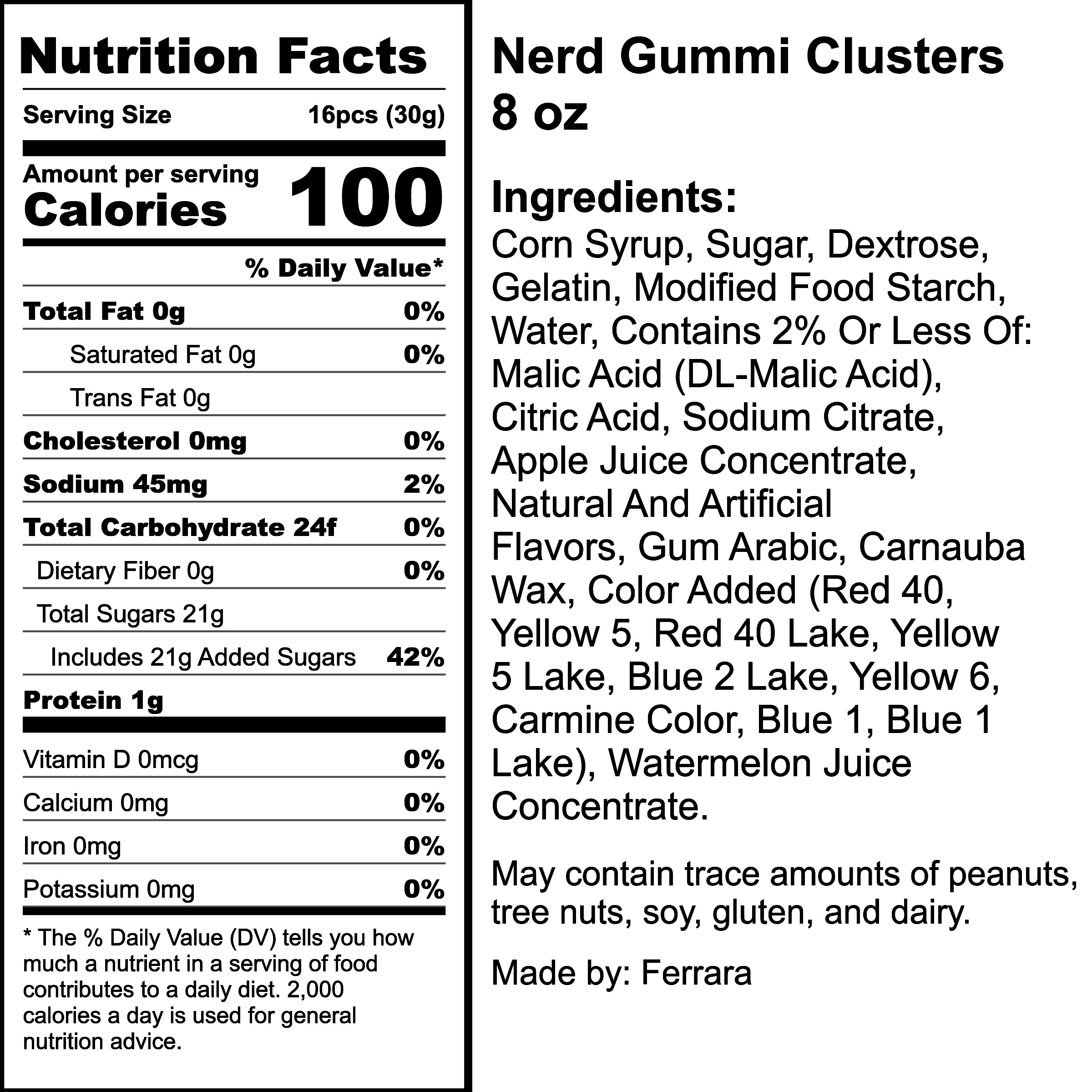 Nutrition Label