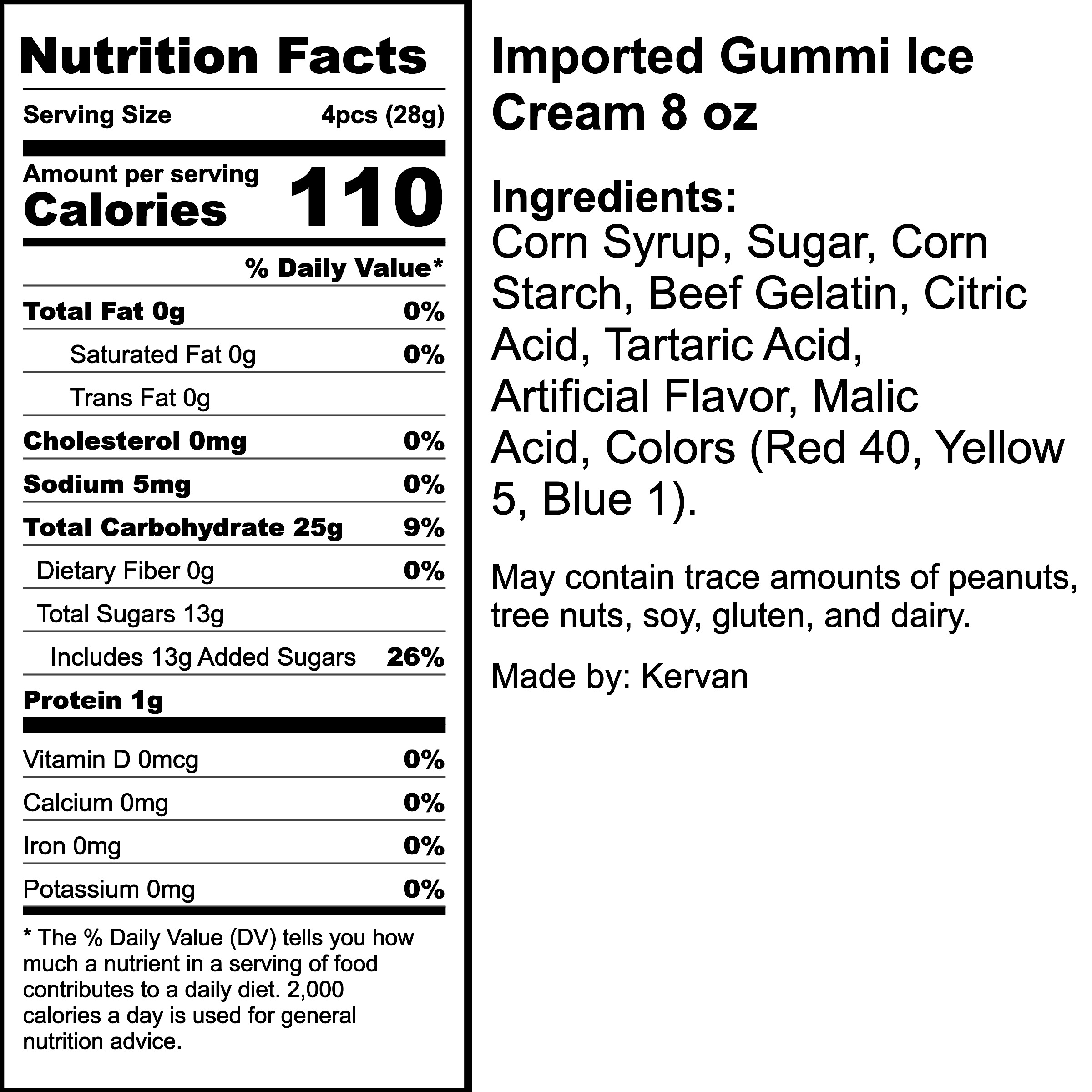 Nutrition Label