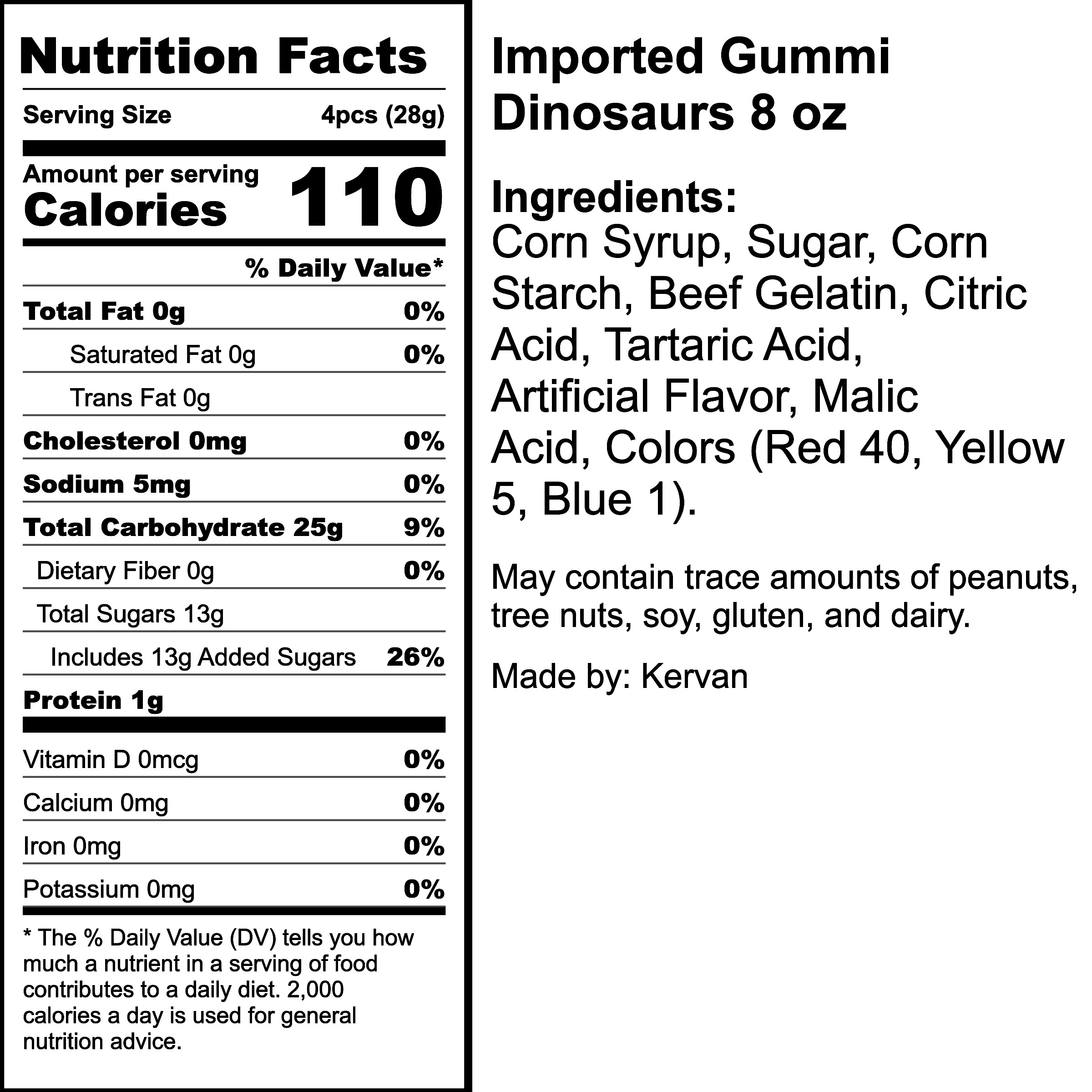 Nutrition Label