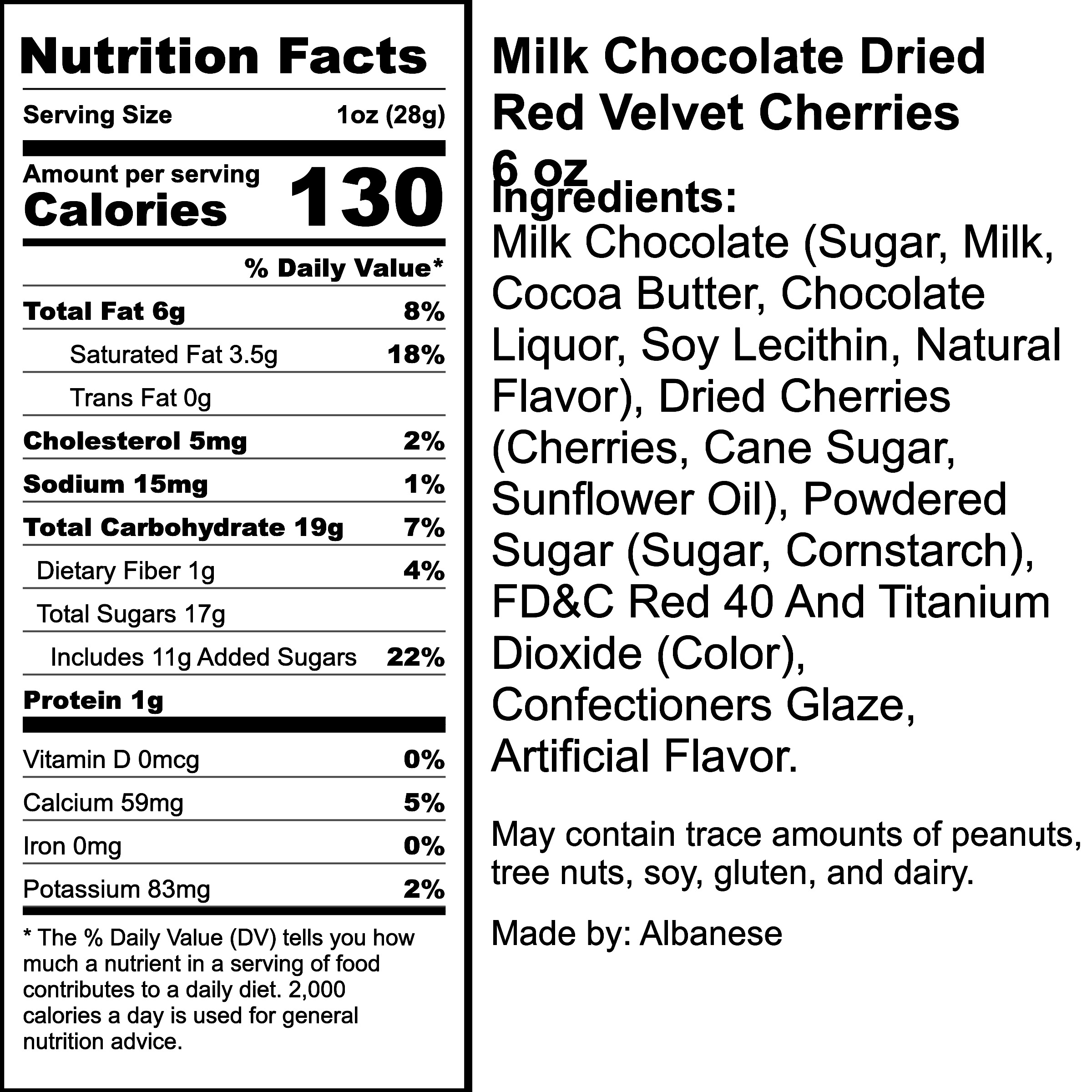 Nutrition Label