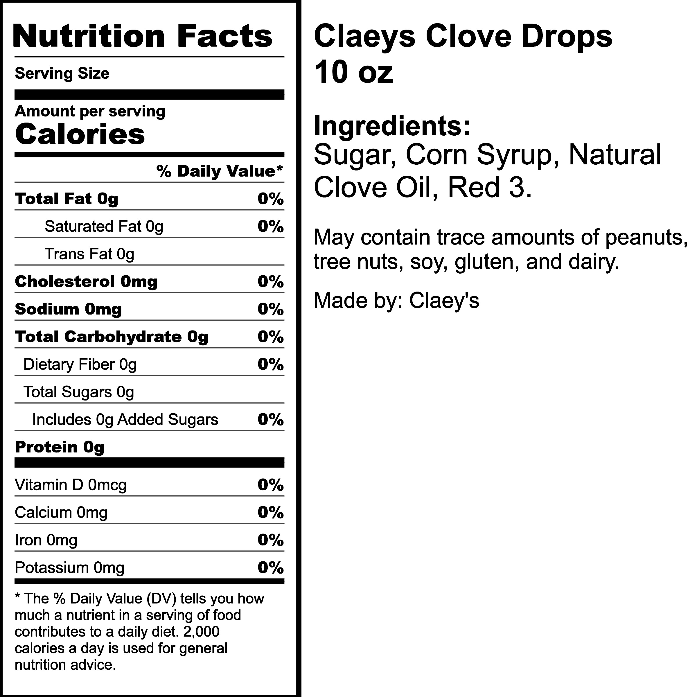 Nutrition Label