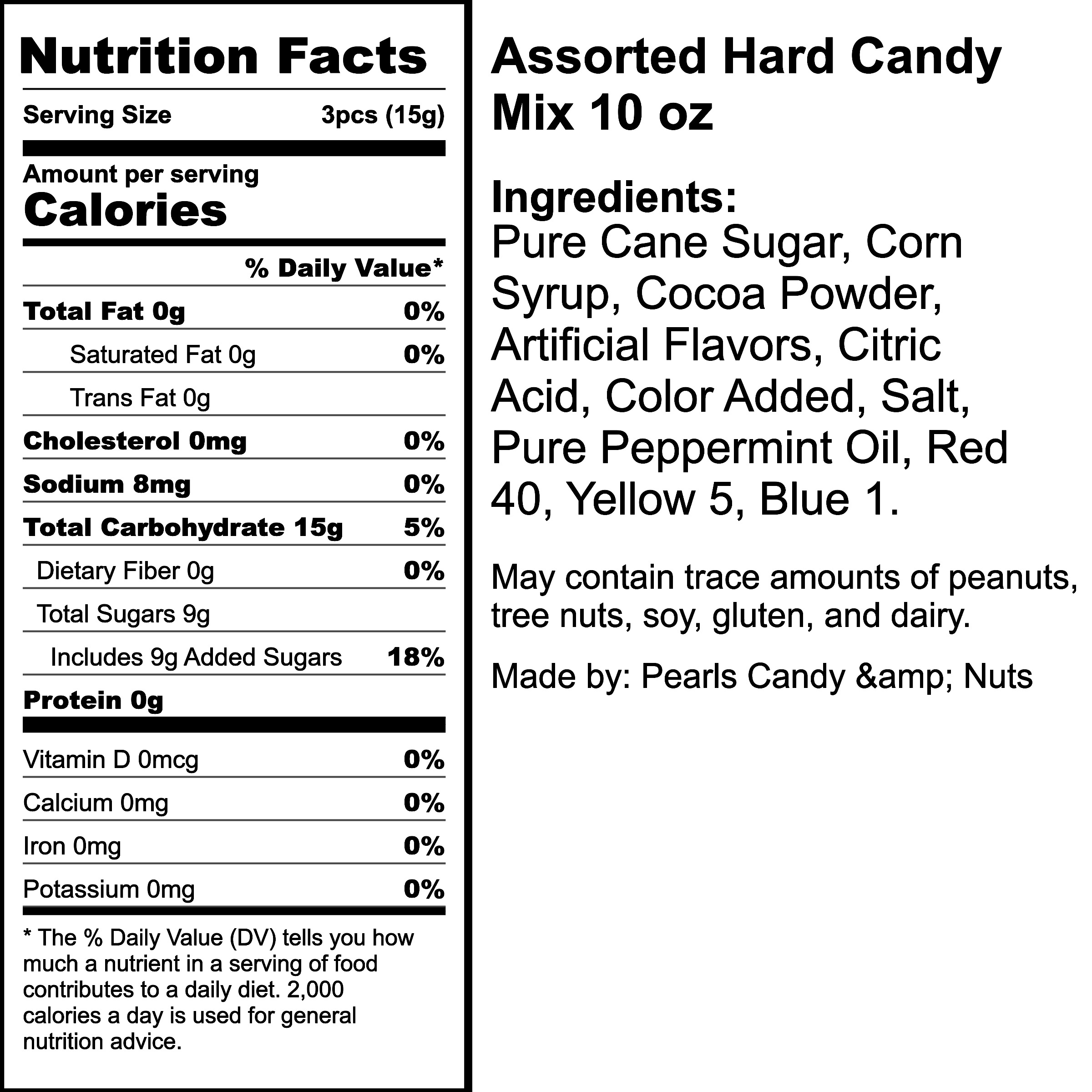 Nutrition Label