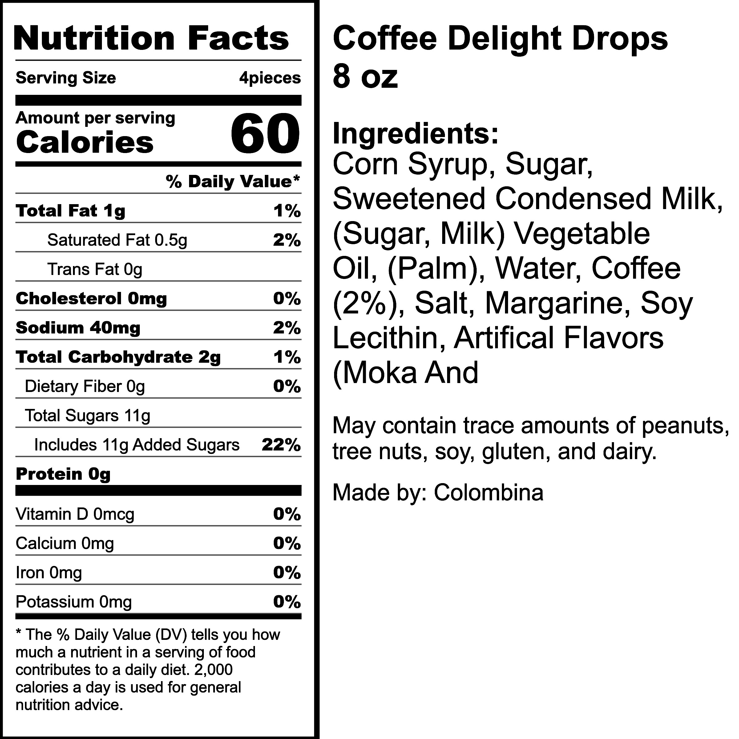 Nutrition Label