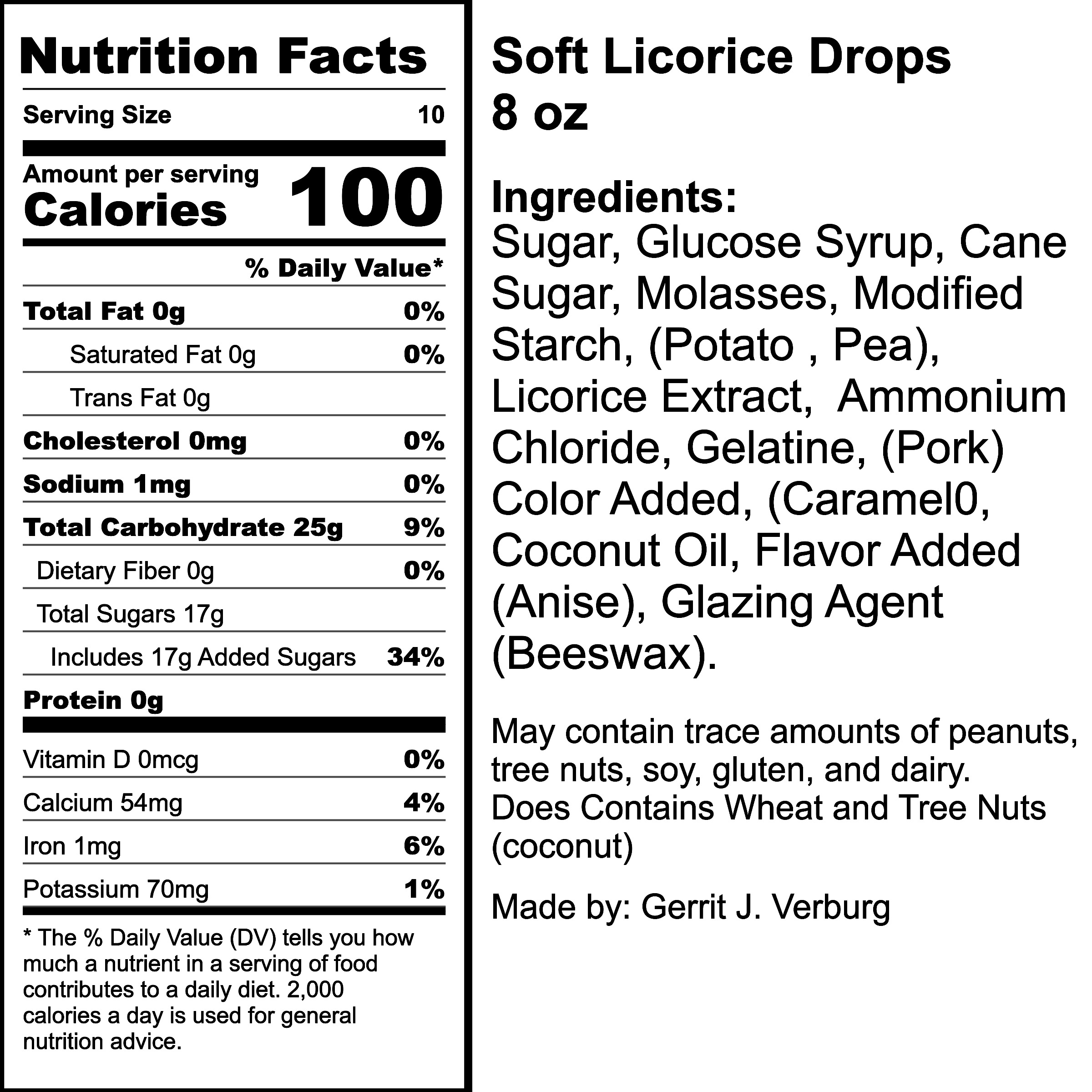 Nutrition Label