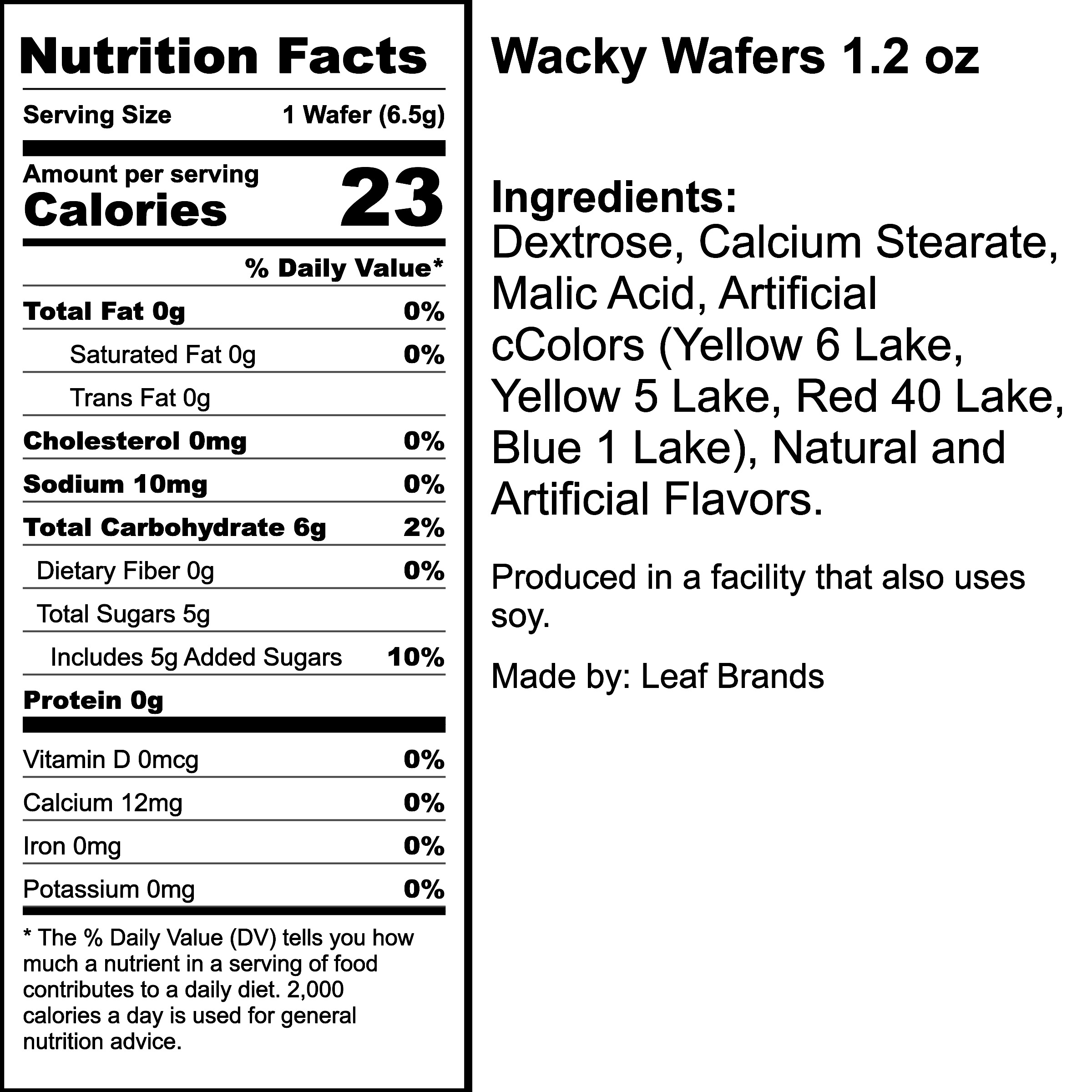 Nutrition Label