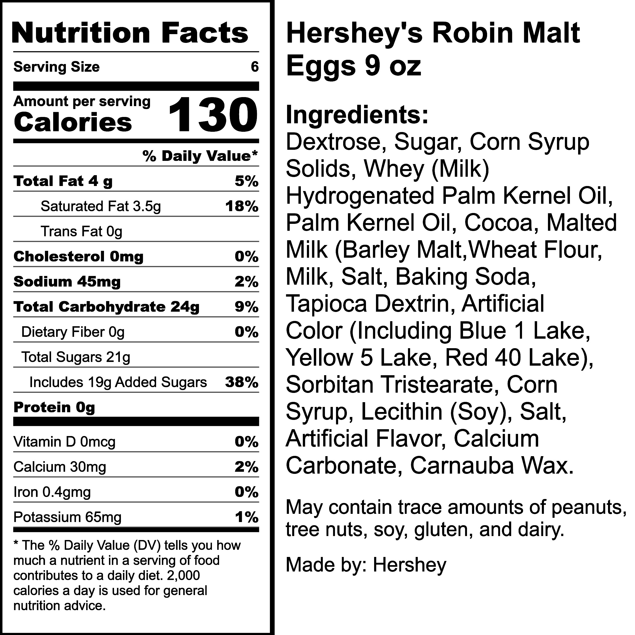 Nutrition Label