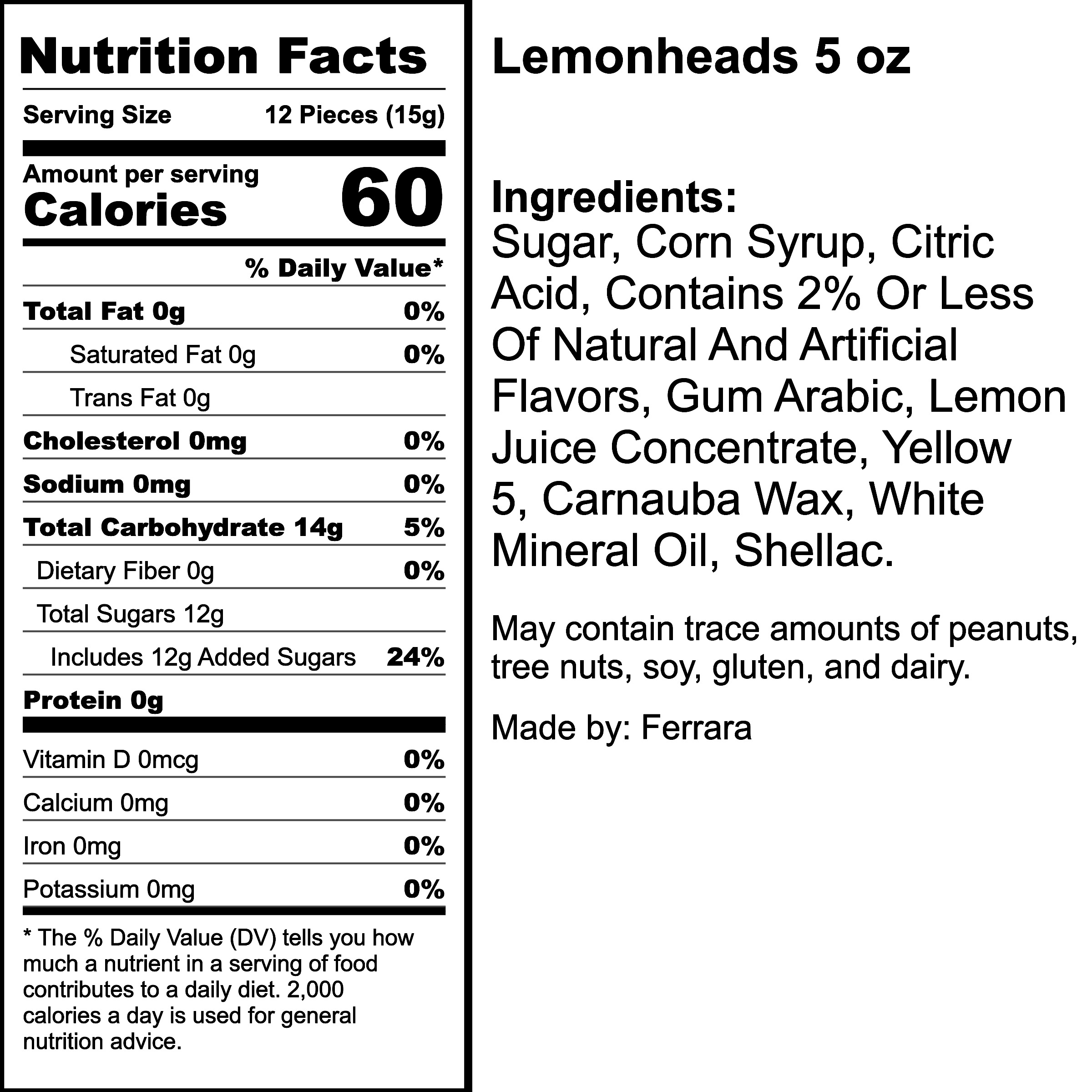 Nutrition Label
