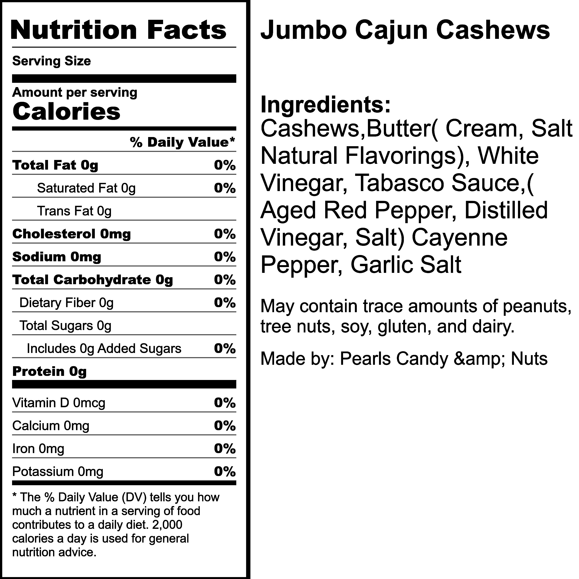 Nutrition Label