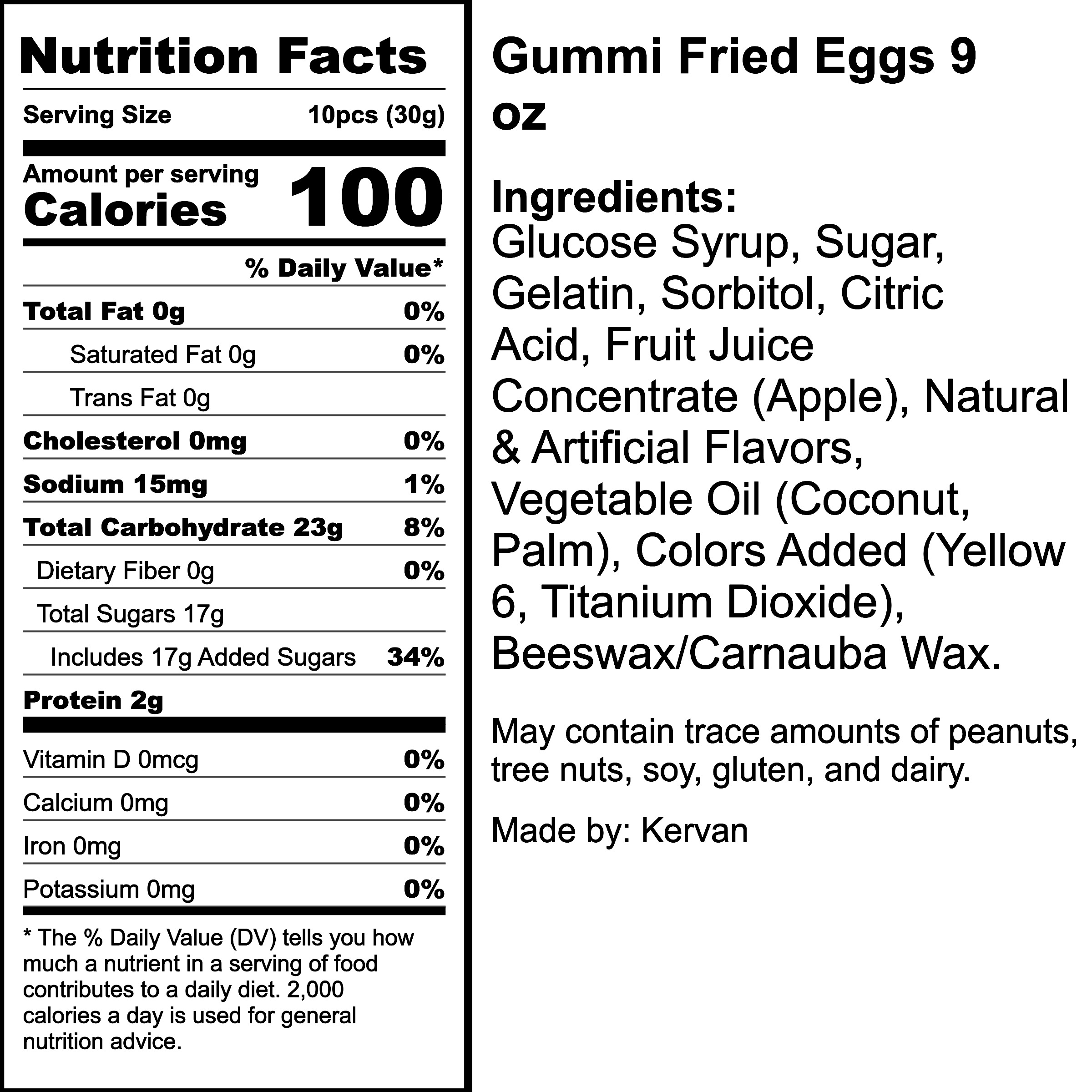Nutrition Label